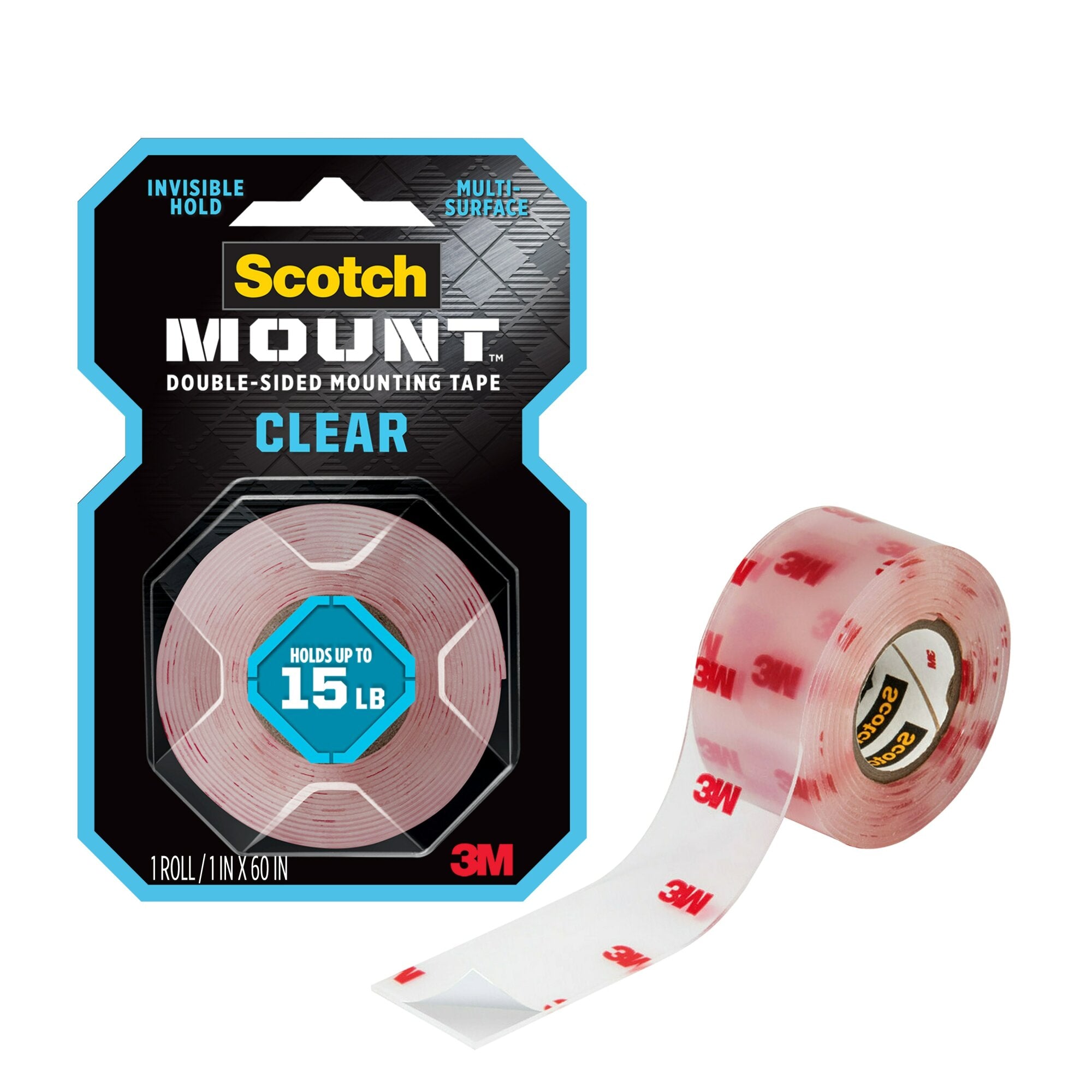 Scotch-Mount Clear Double-Sided Mounting Tape 410H-DC, 1 in x 60 in on Sale