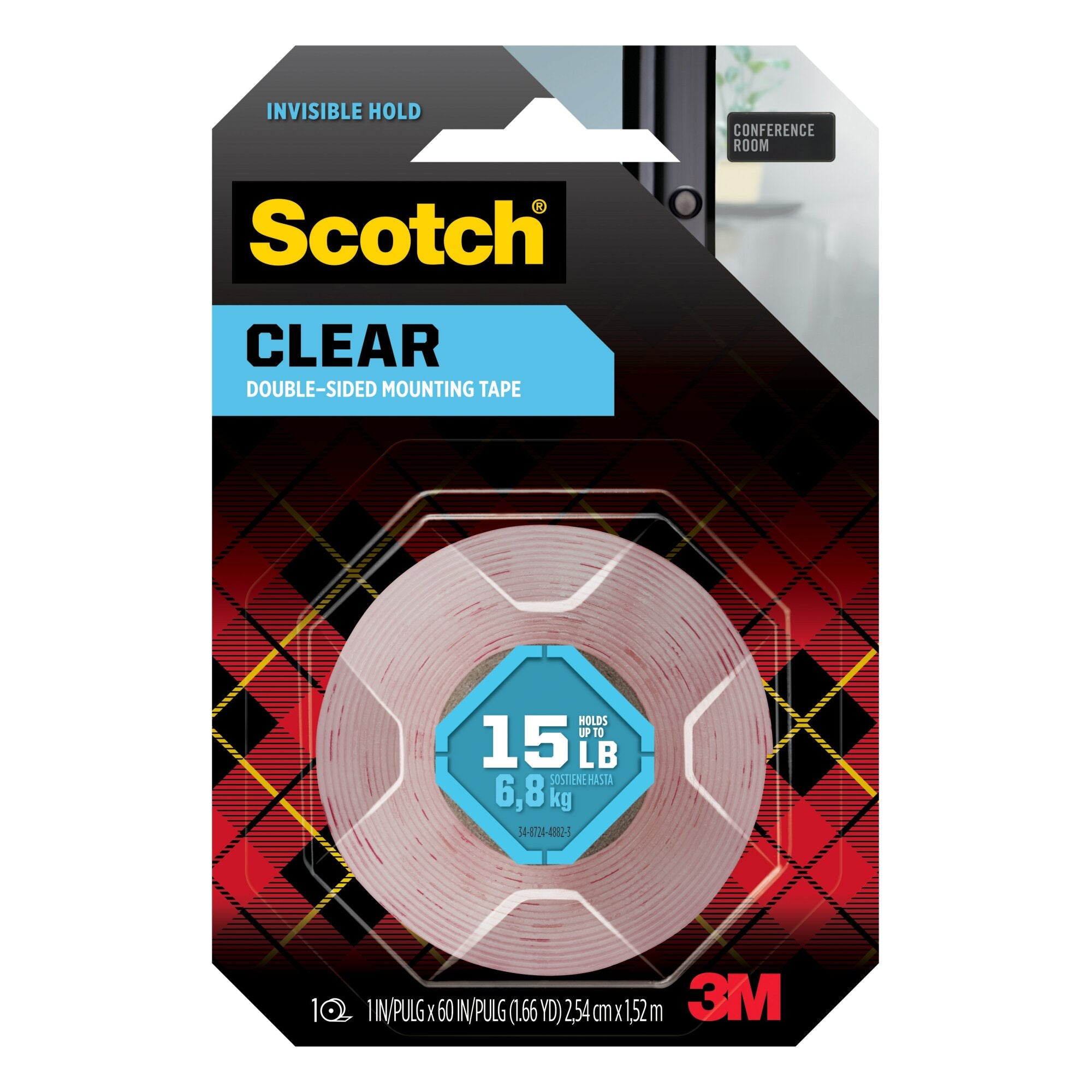 Scotch® Clear Double-Sided Mounting Tape 410S-SR, 1 in x 60 in Supply