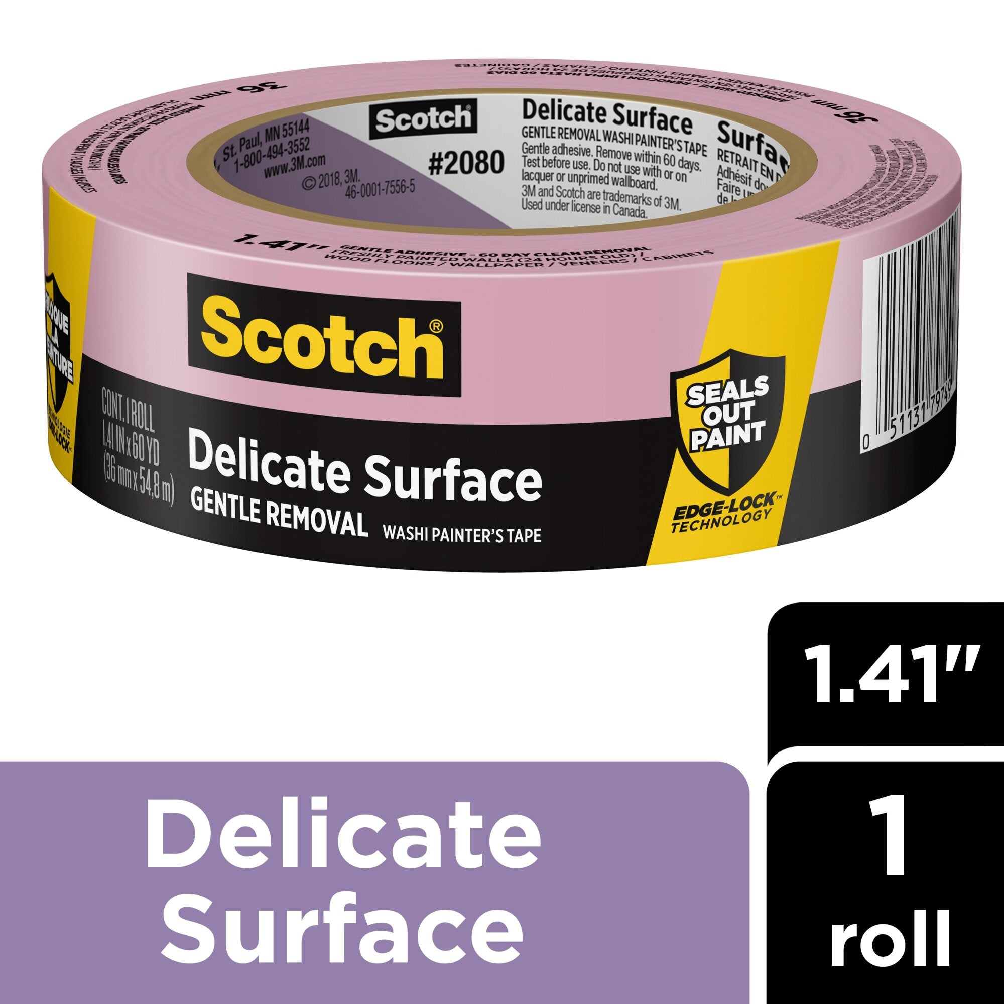 Scotch® Delicate Surface Painter’s Tape 2080-36EC, 1.41 in x 60 yd Online Hot Sale