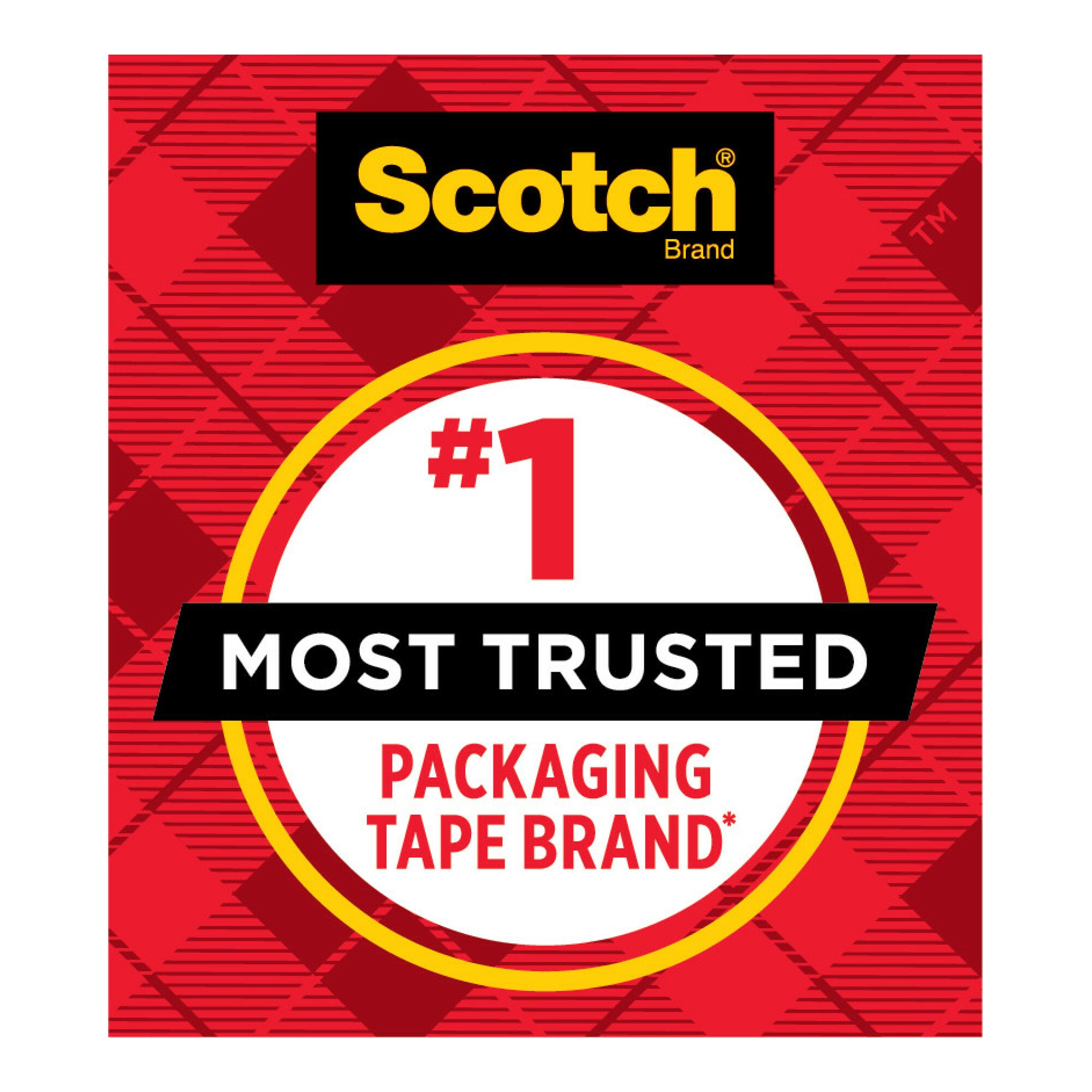 Scotch® Heavy Duty Shipping Packaging Tape 3850-2RD-12GC, 1.88 in x 54.6 yd