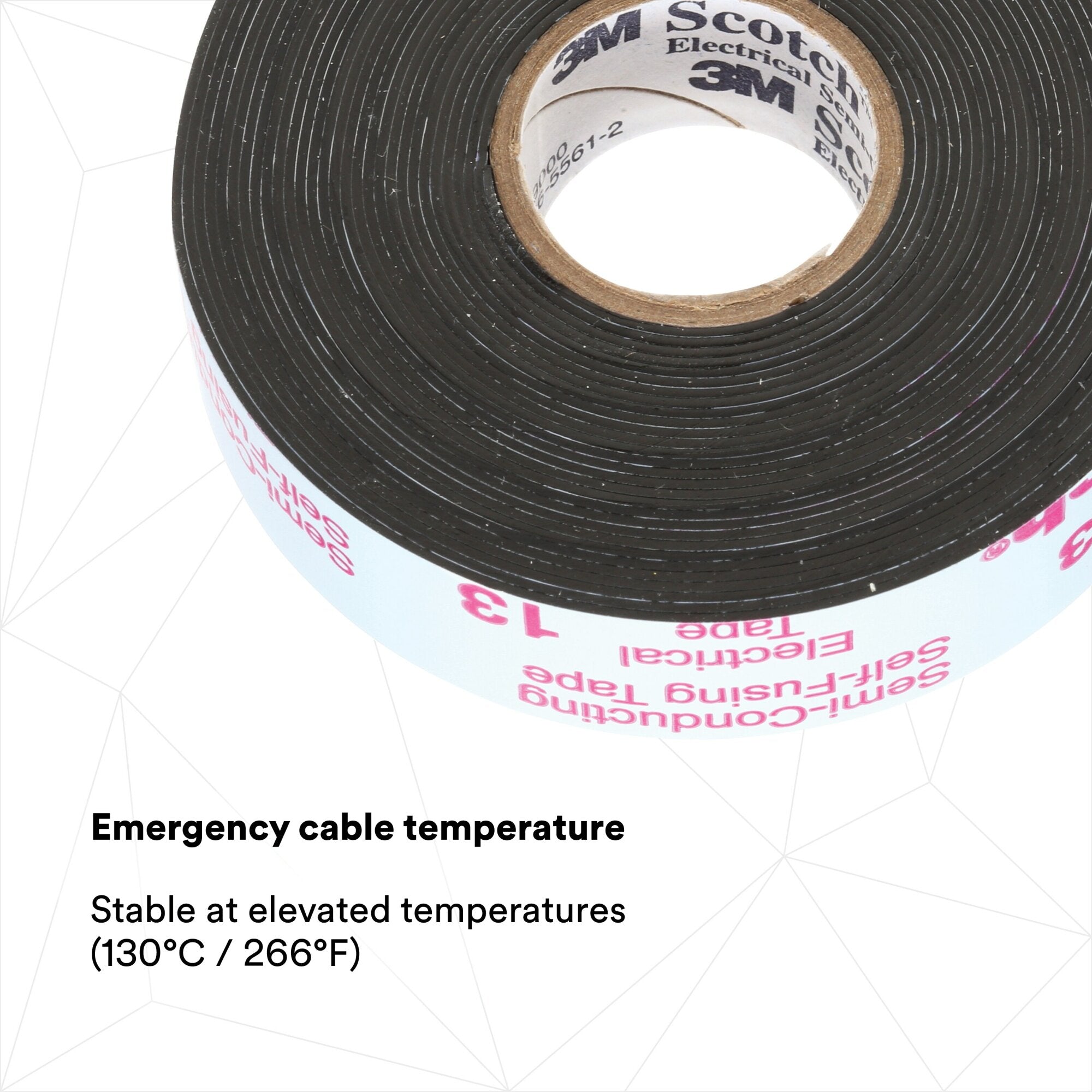 Scotch® Electrical Semi-Conducting Tape 13, 3/4 in x 15 ft, Printed,Black Online Sale