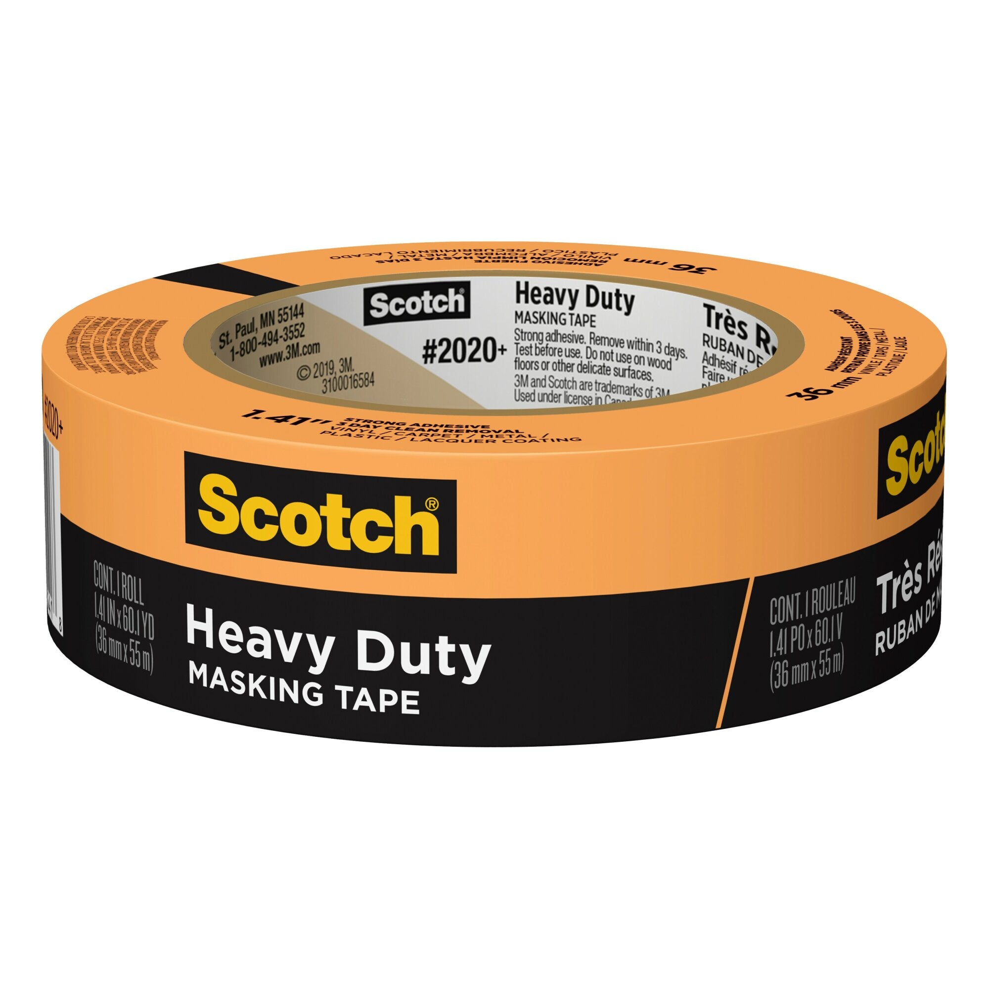 Scotch® Heavy Duty Masking Tape 2020+-36AP, 1.41 in x 60.1 yd (36mm x55m) Online now