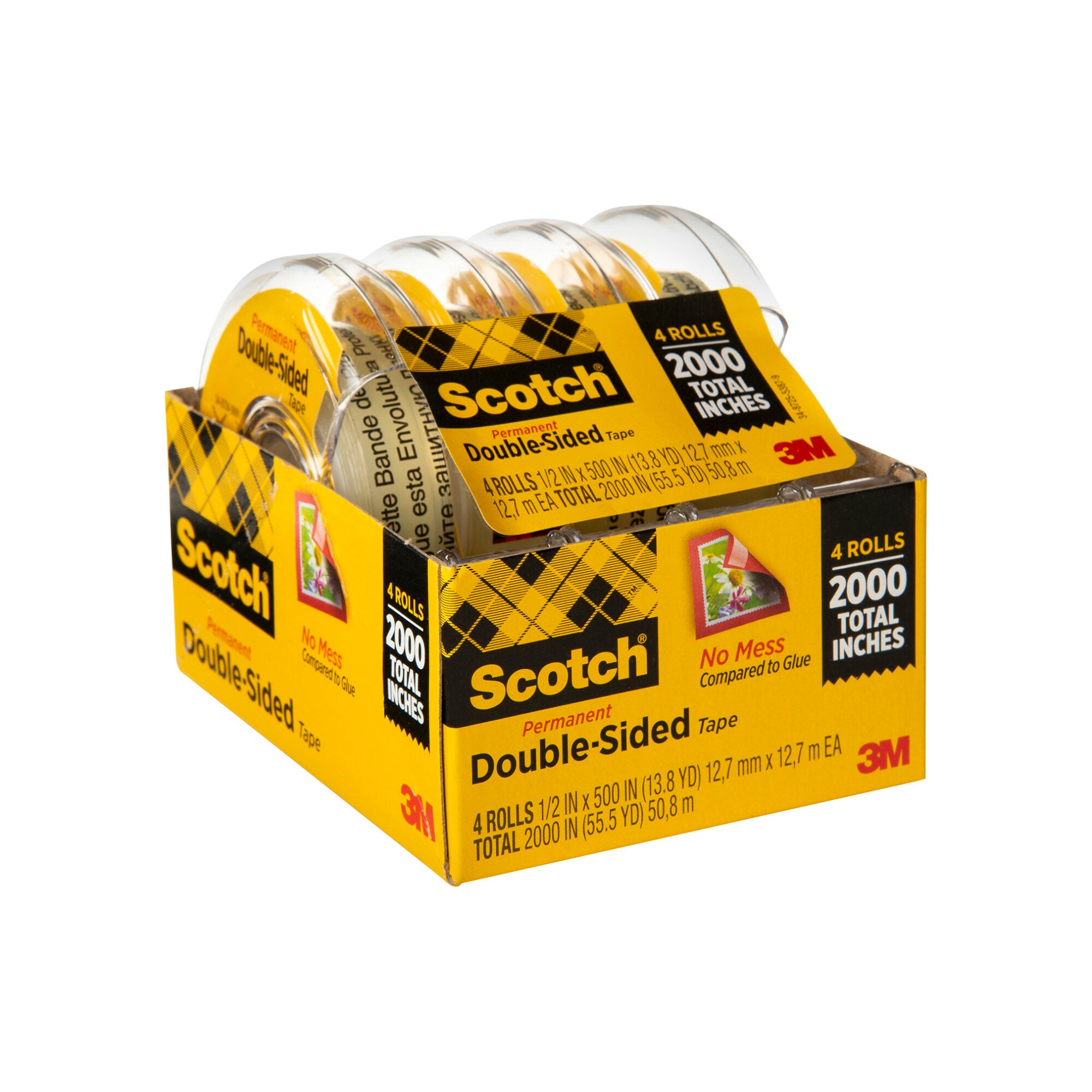 Scotch® Double Sided Tape, 4137, 1/2 in x 400 in Supply