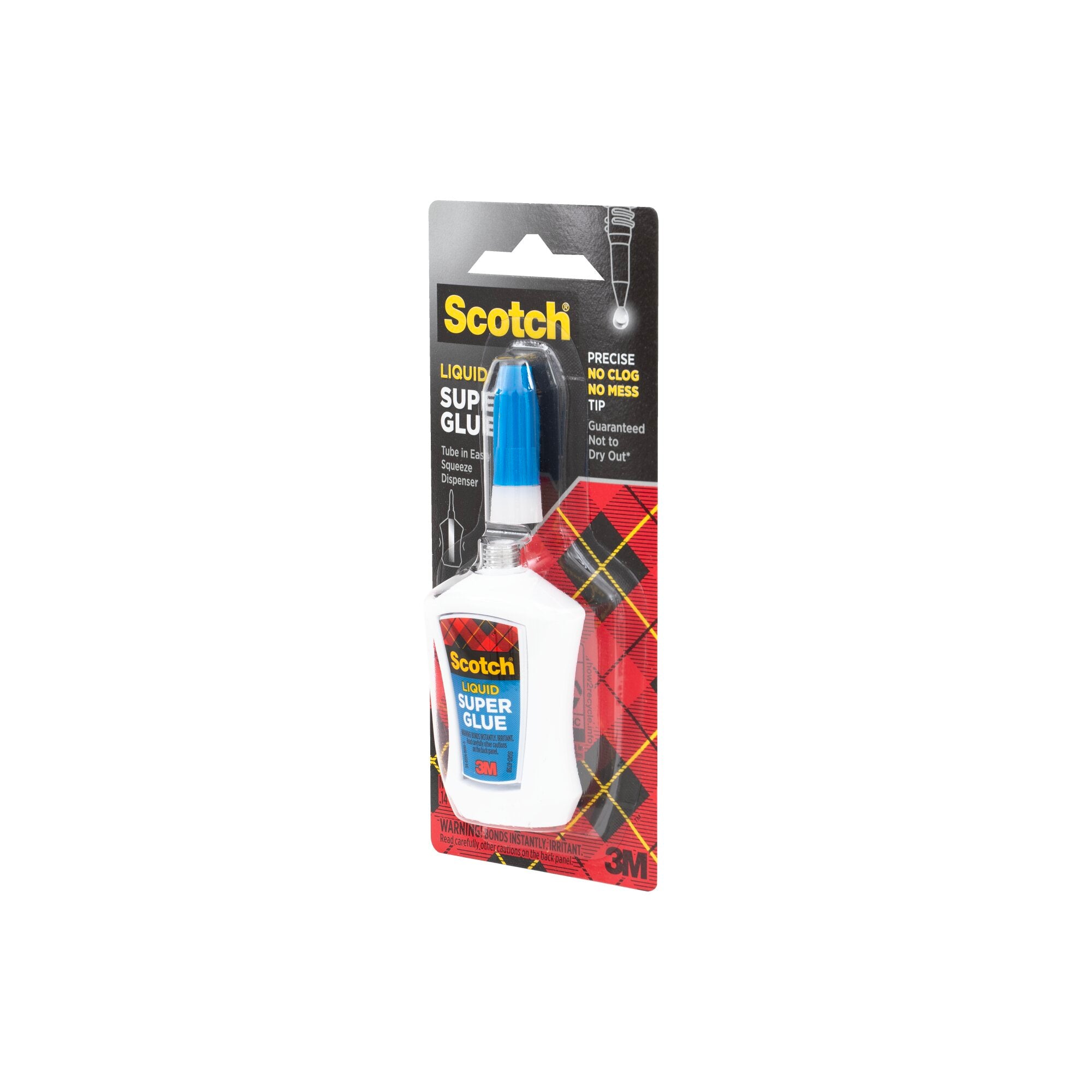Scotch® Super Glue Liquid in Precision Applicator, AD124, .14 oz (4 g)