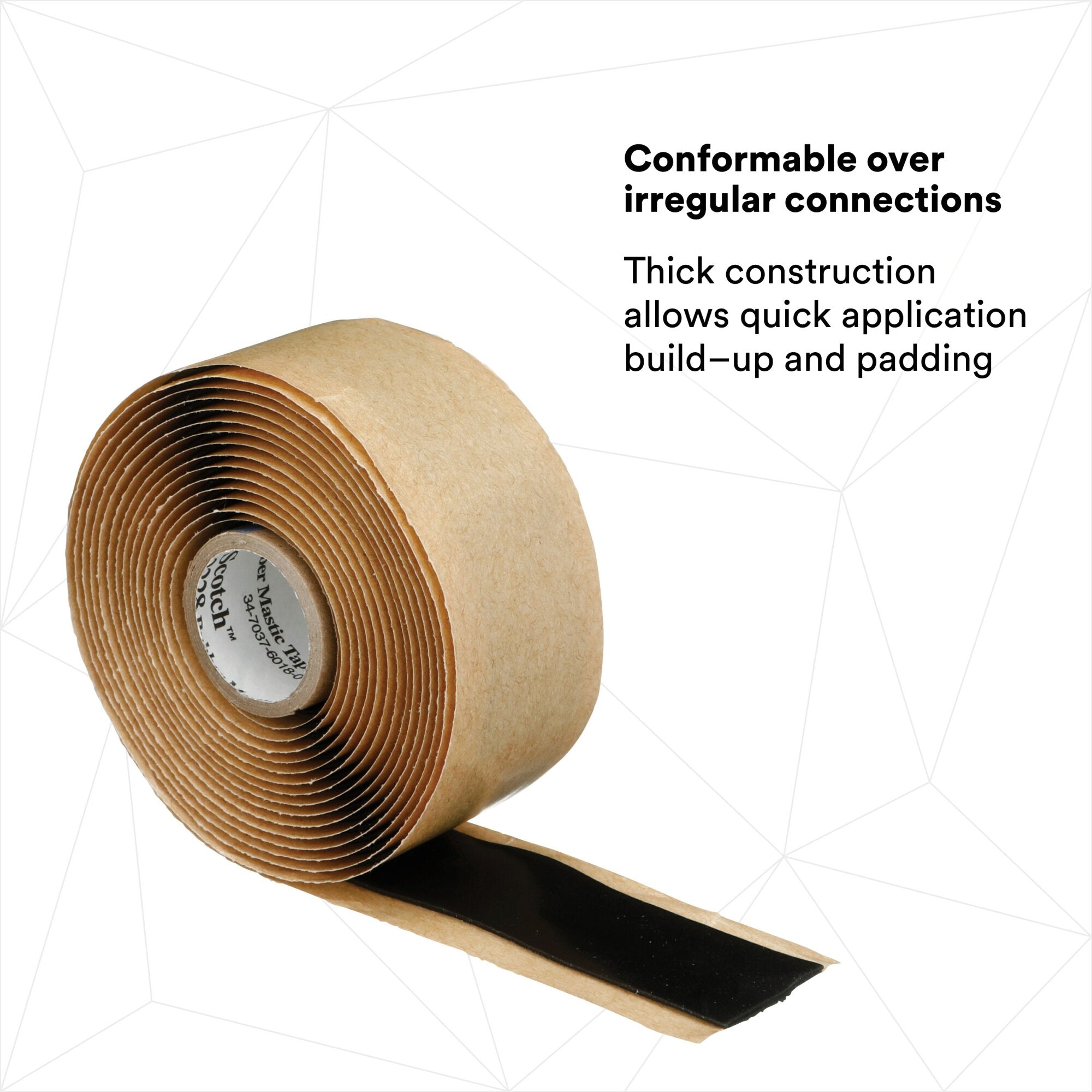 Scotch® Rubber Mastic Tape 2228, 1 in x 10 ft, Black, 1 roll/carton Online Hot Sale