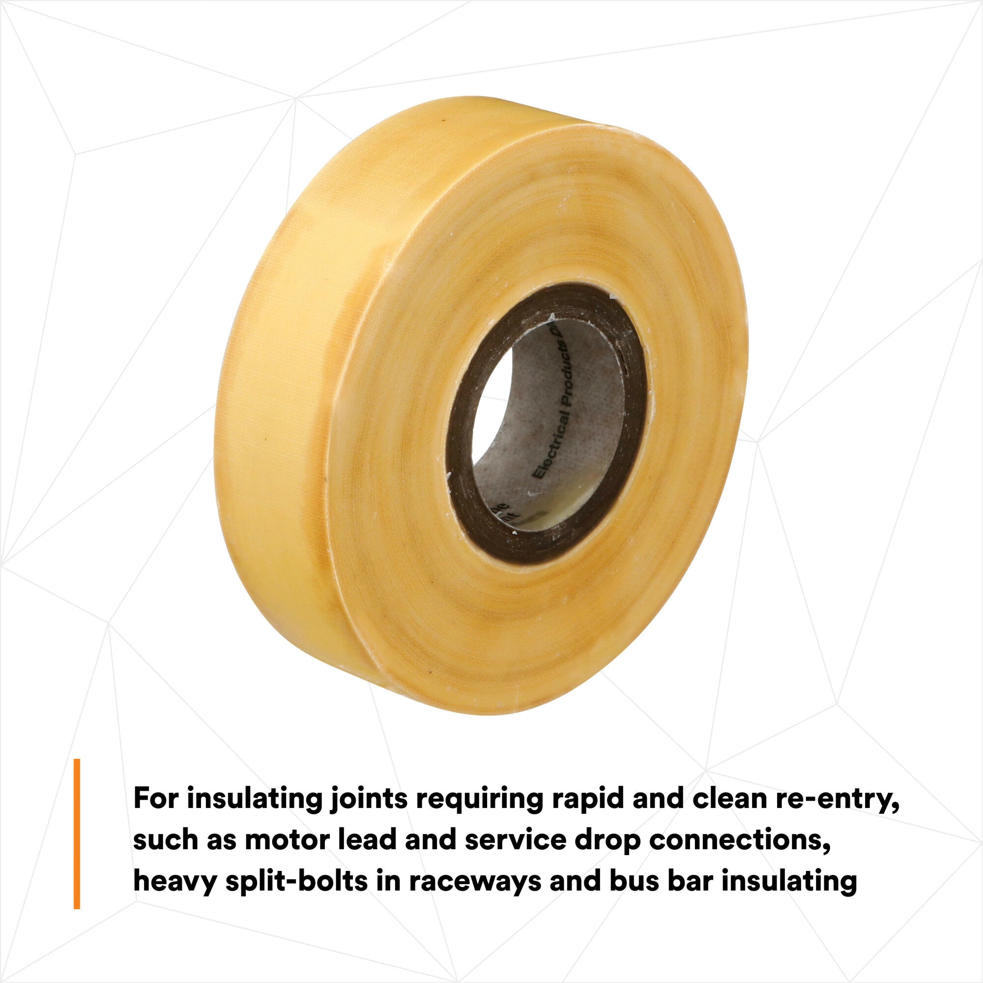 Scotch® Varnished Cambric Tape 2520, 3/4 in x 60 ft, Yellow, 1roll/carton