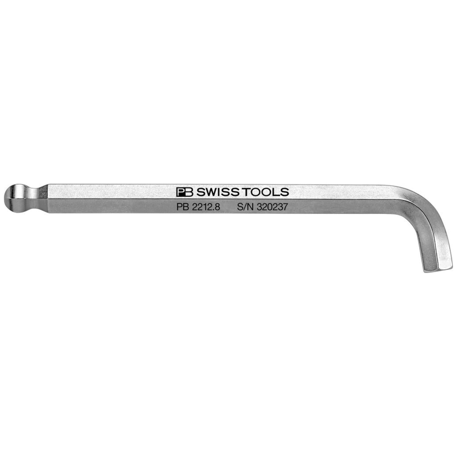PB Swiss PB 2212.8 Ballpoint Hex Key L- Wrenches For Hexagon Socket Screws, L – 112 mm