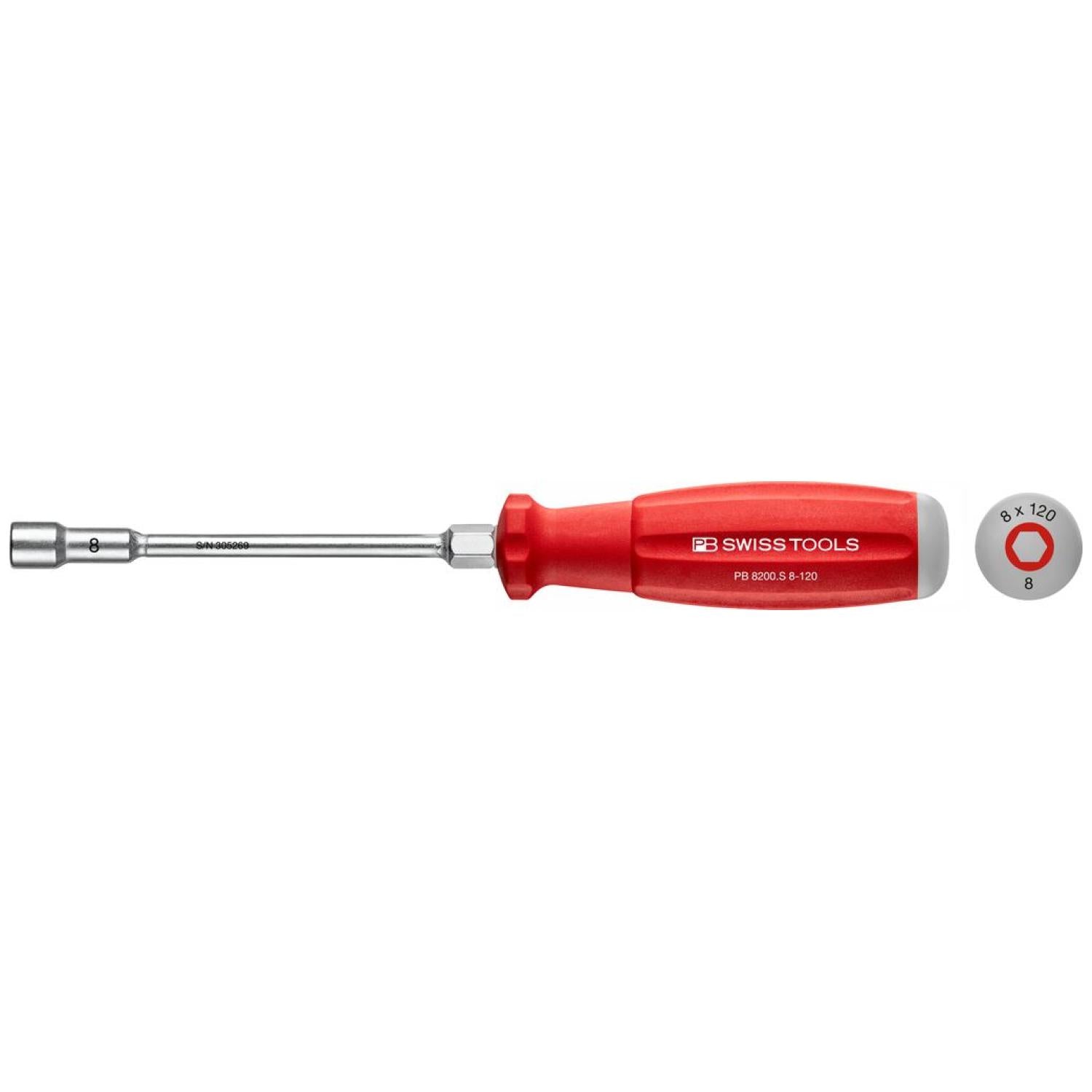 PB Swiss PB 8200.S 8-120 SwissGrip Socket Screwdrivers Hex – 8 mm