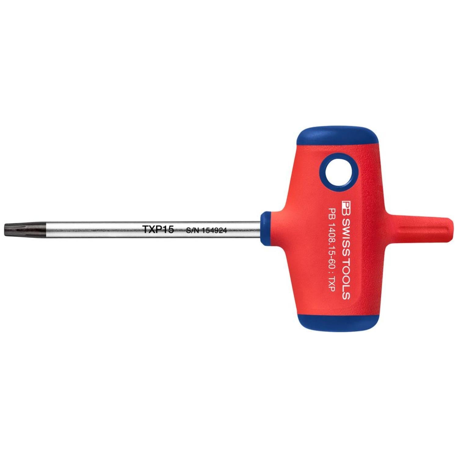 PB Swiss Tools PB 1408.15-60 Cross-Handle Screwdrivers, TORX® Plus TXP15