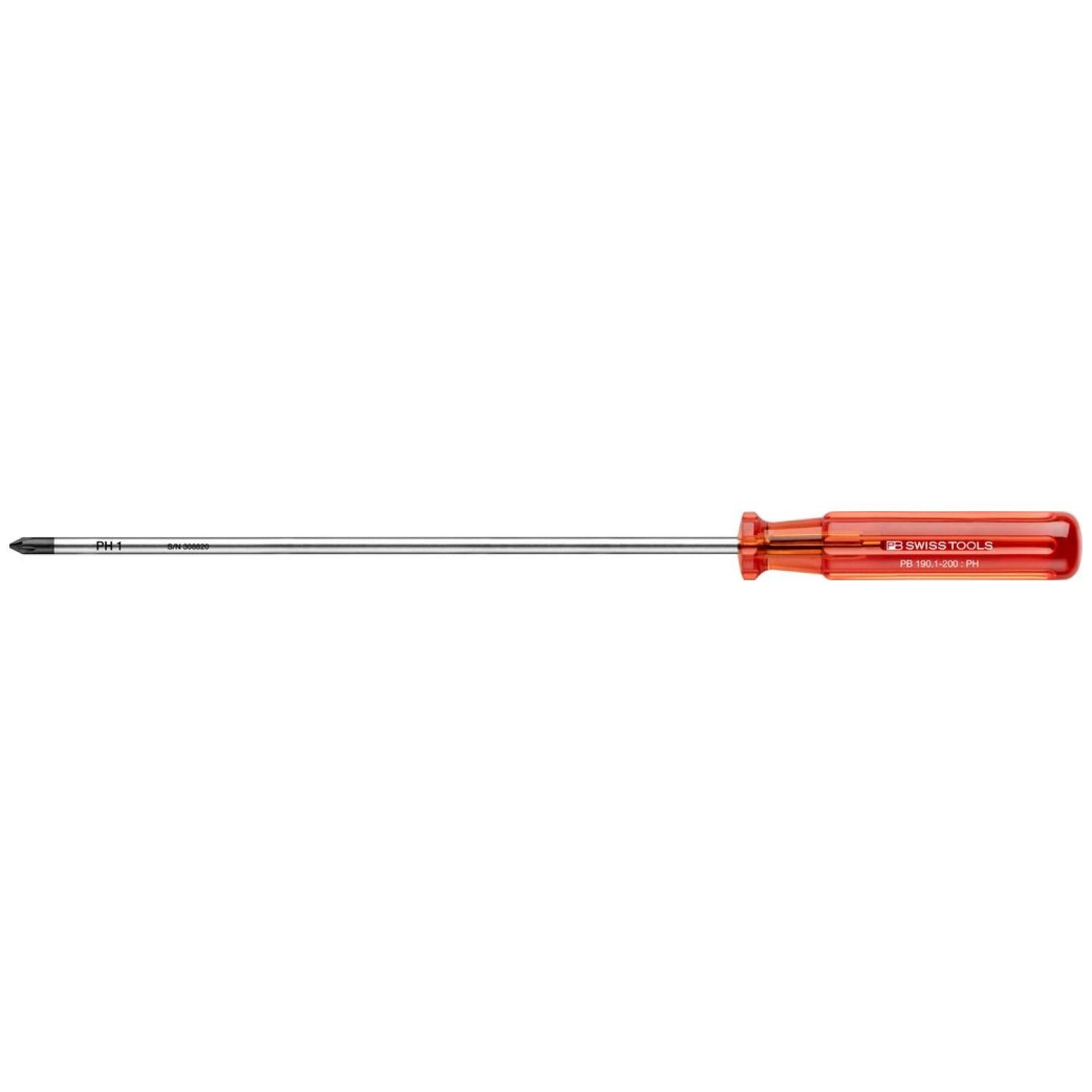 PB Swiss Tools PB 190.1-200 Phillips Classic Screwdrivers, PH1 x 200mm