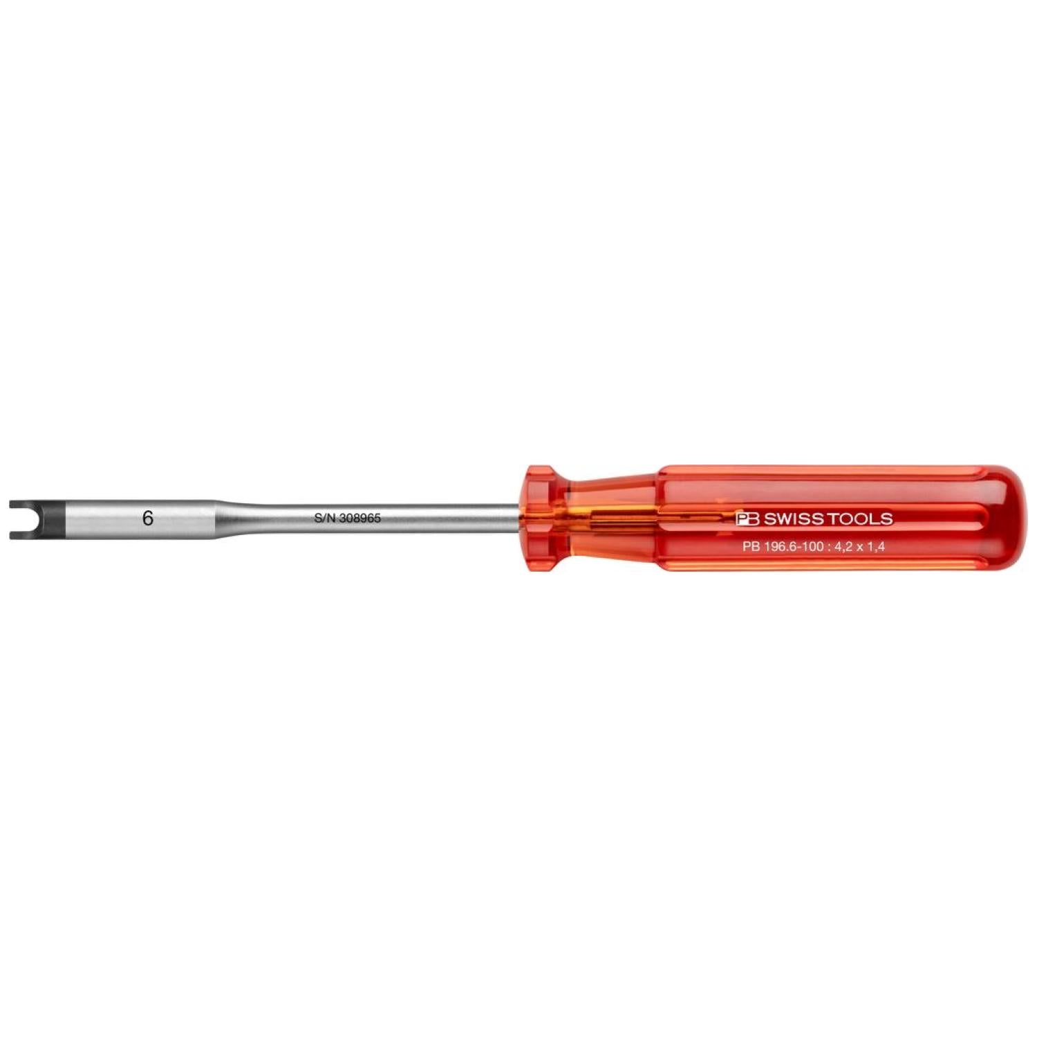 PB Swiss Tools PB 196.6-100 Slotted Nut Classic screwdrivers, M4 x 100mm