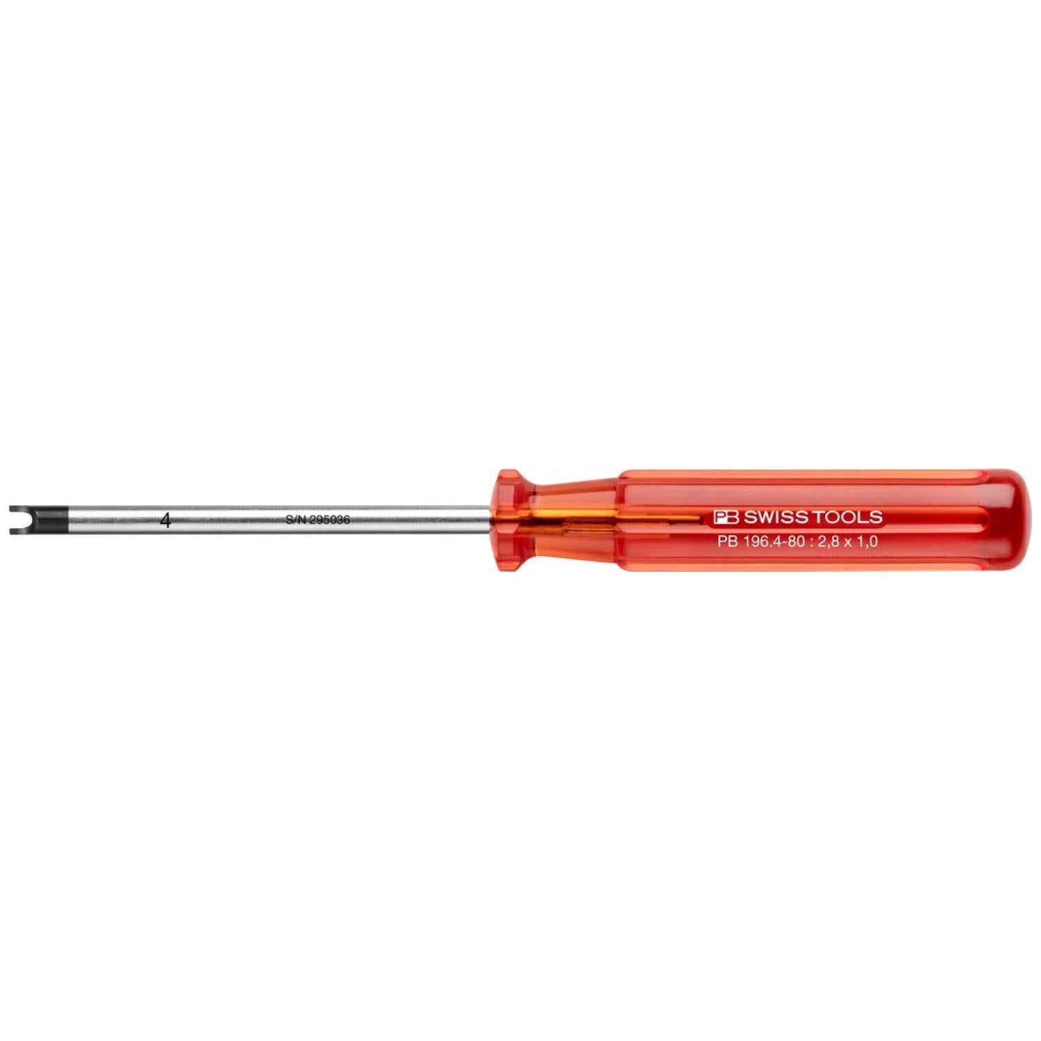 PB Swiss Tools PB 196.4-80 Slotted Nut Classic Screwdrivers M2.5 x 80mm