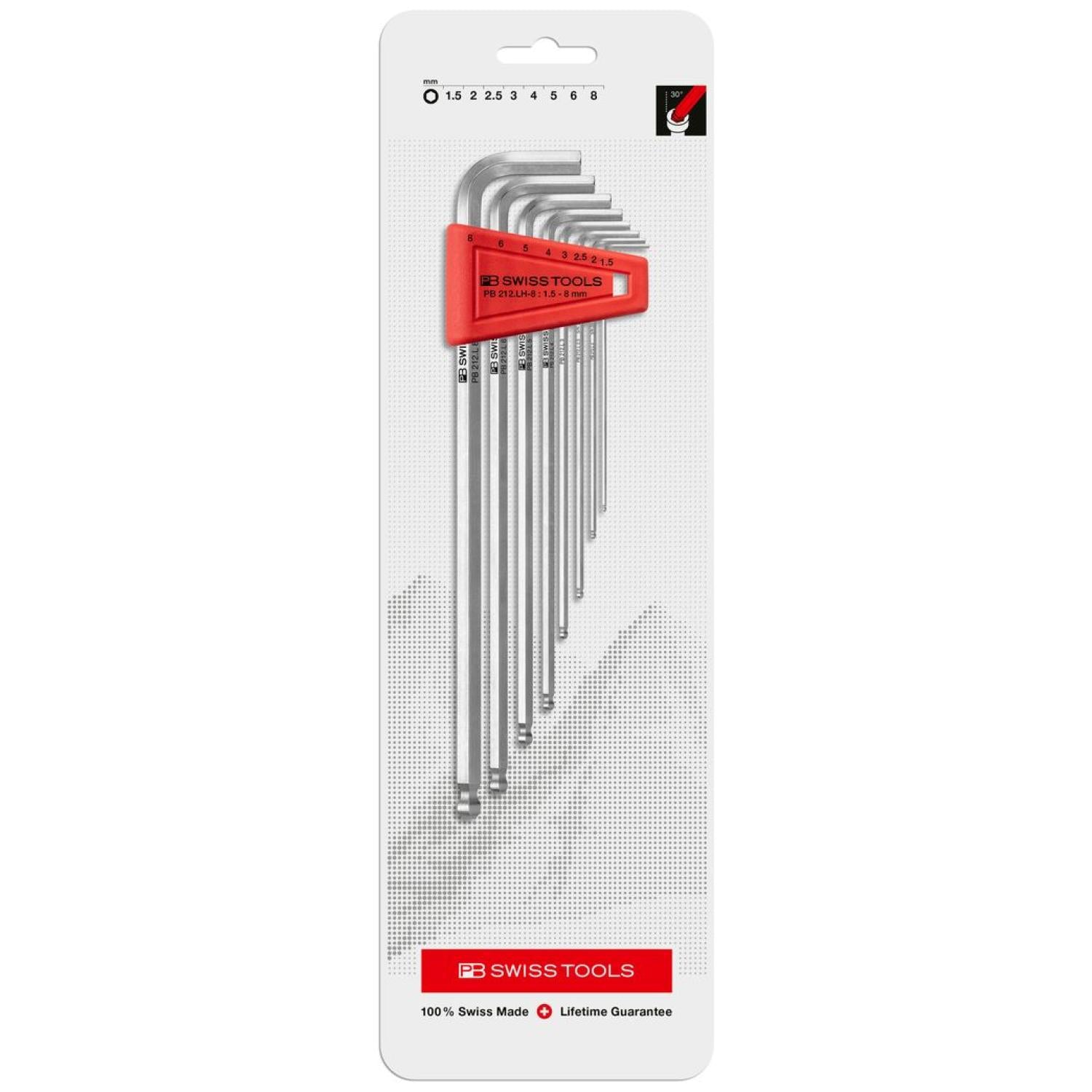 PB Swiss Tools PB 212.LH-8 CN Key L-Wrenches 8 Pcs