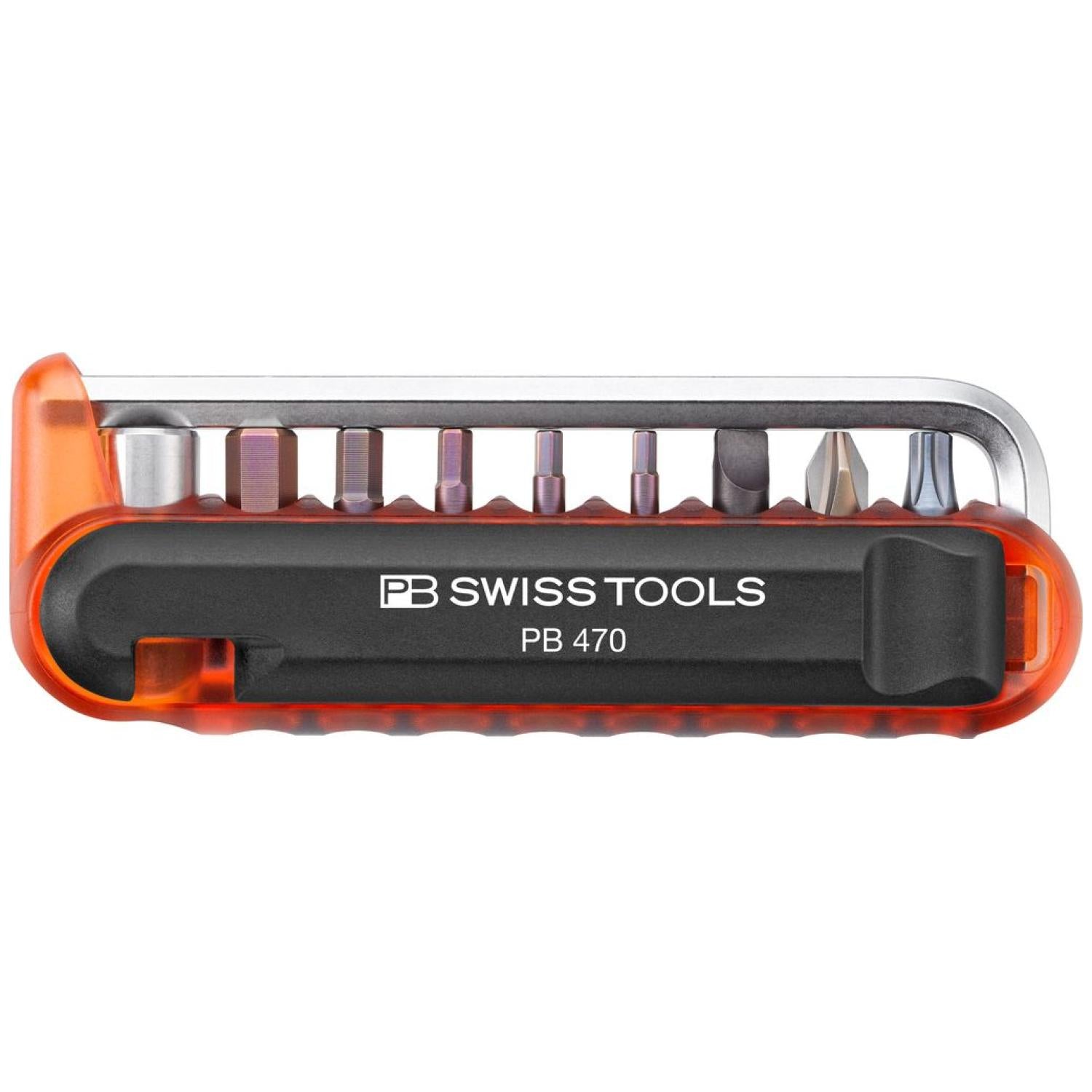PB Swiss Tools PB 470.Red CBB BikeTool: Pocket Tool with 9 screwdriving tools and two tire levers