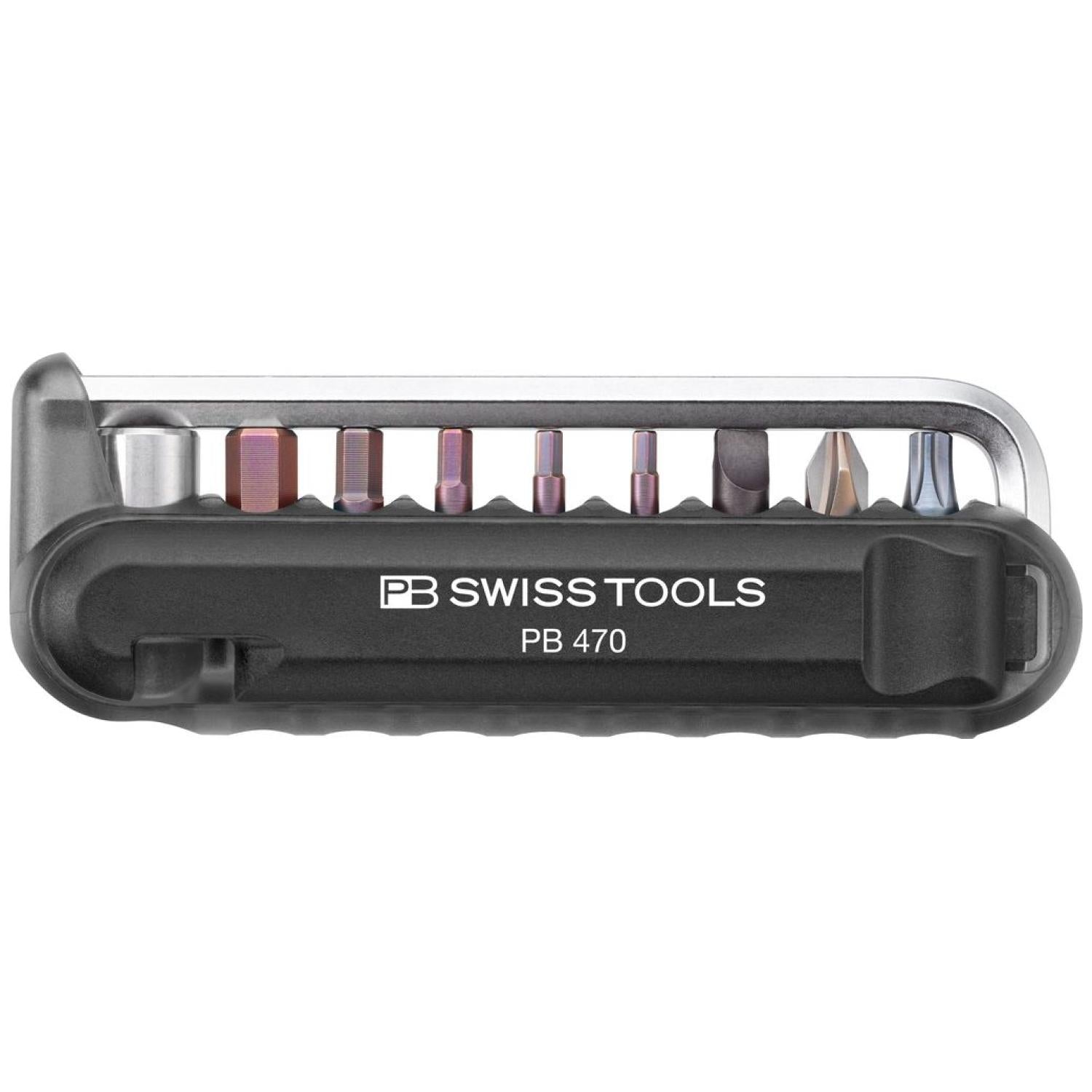 PB Swiss Tools PB 470.Black CN BikeTool: Pocket Tool With 9 Screwdriving Tools