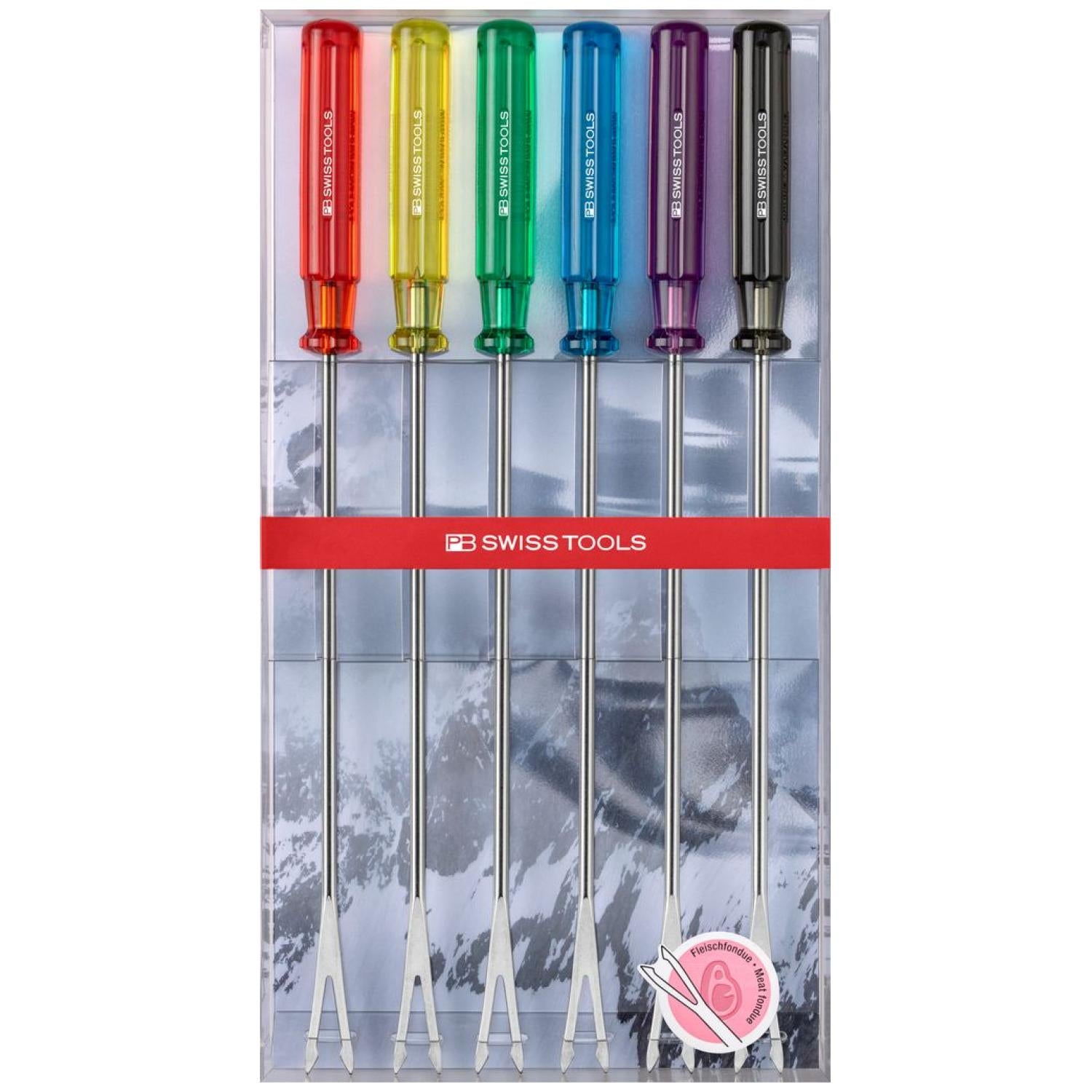 PB Swiss Tools PB 4041.SET PET Set of Fondue Forks in a Transparent Box 6 Piece Discount