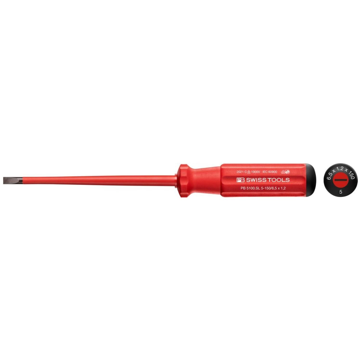 PB Swiss Tools PB 5100.SL 5-150/6.5 Classic VDE Insulated Screwdriver, Slim 6.5 x 150mm Discount