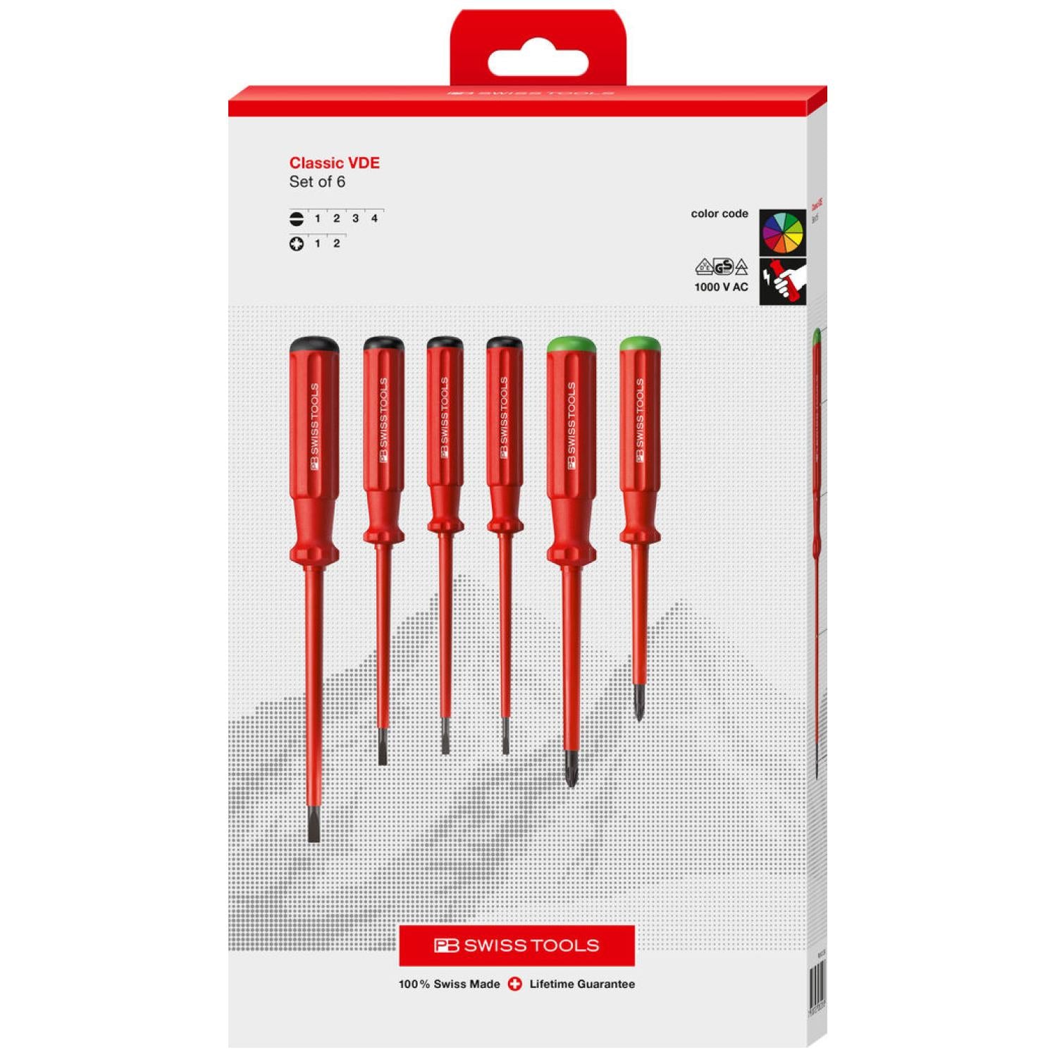 PB Swiss Tools PB 5543 Classic VDE Screwdriver Set, Slim, 6pcs Discount