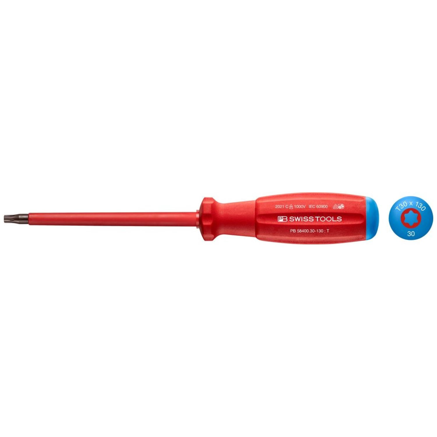 PB Swiss Tools PB 58400.30-130 Torx SwissGrip VDE Screwdriver, T30 x 130mm, Insulated Online now