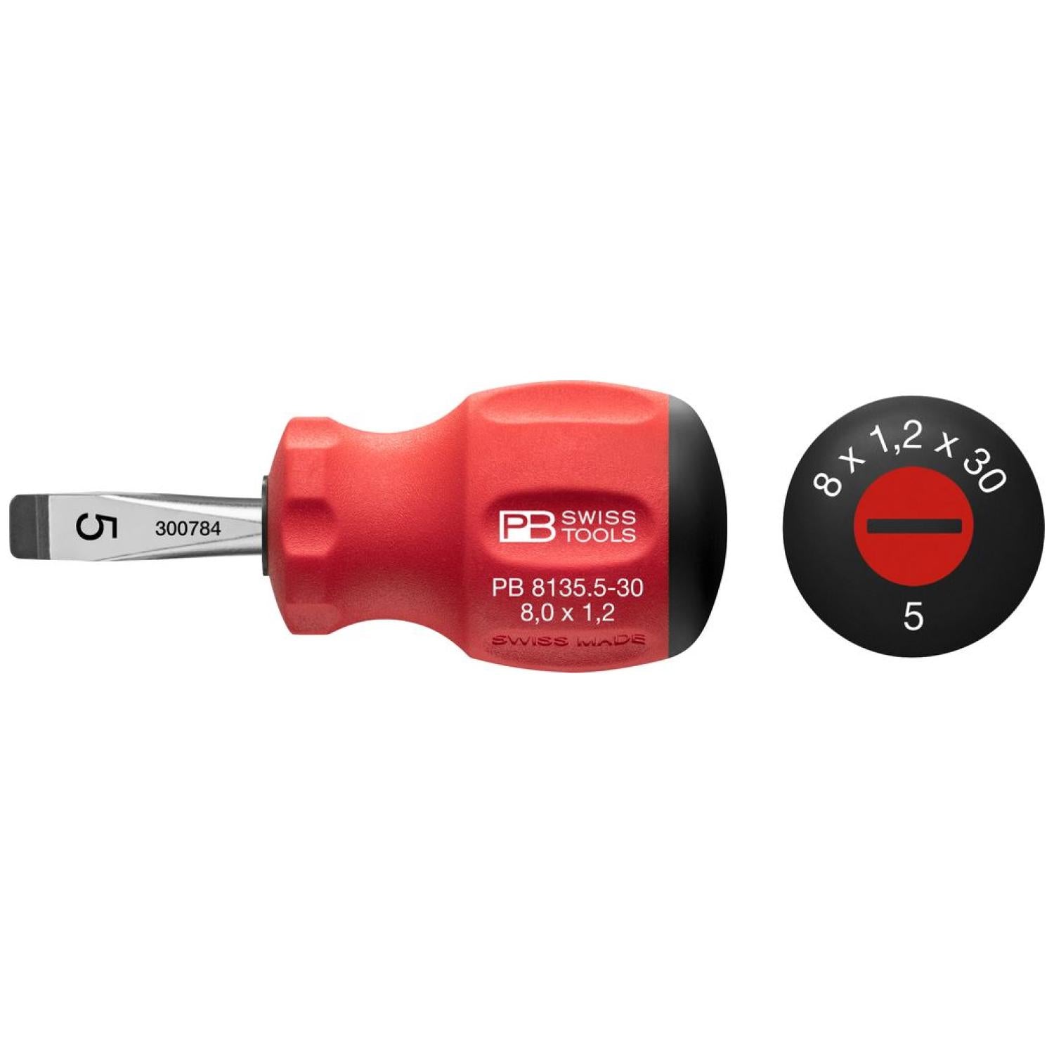 PB Swiss Tools PB 8135.5-30 Swiss Grip Stubby Screwdrivers 4.5 mm