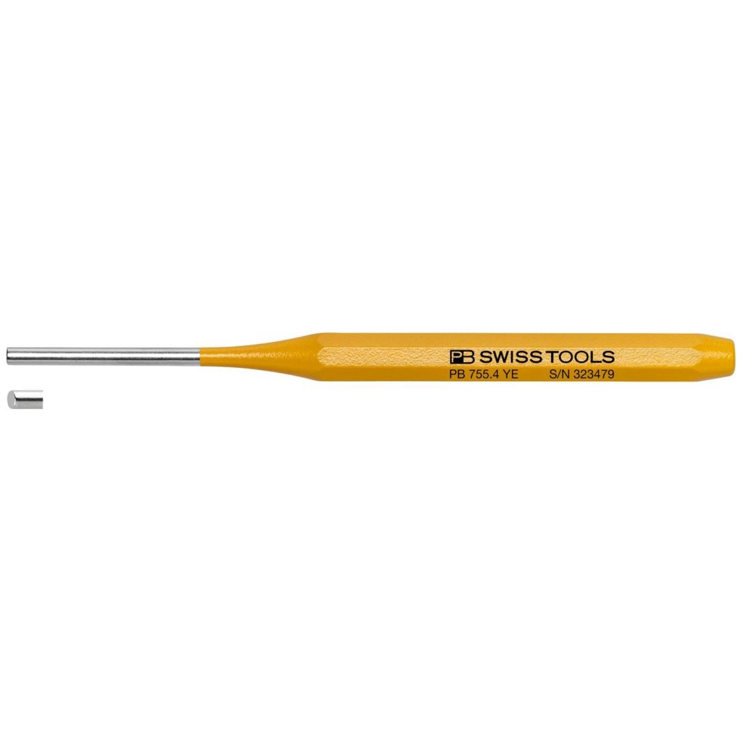 PB Swiss Tools PB 755.4 YE Rainbow Parallel Pin Punch, 4 mm