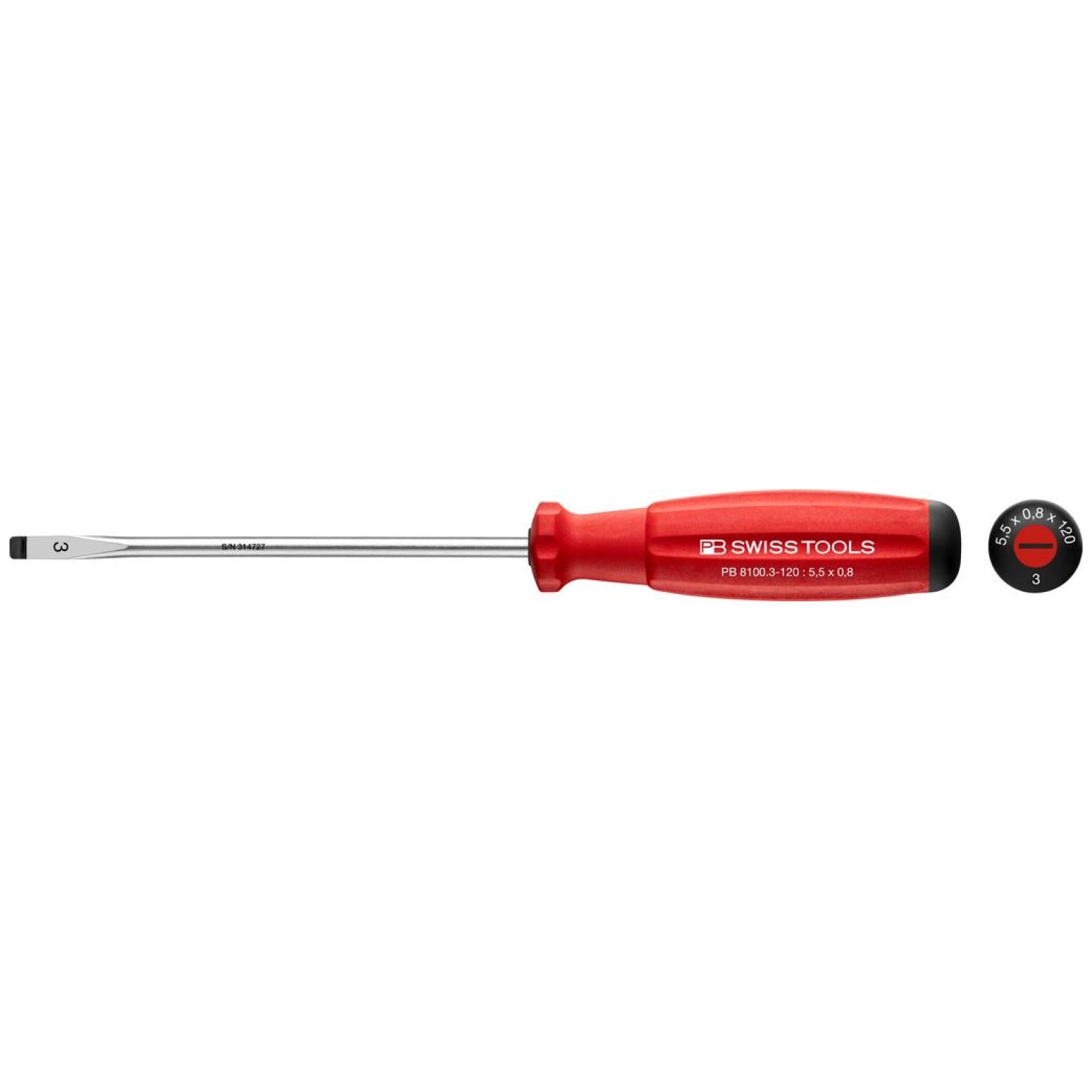 PB Swiss Tools PB 8100.3-120 SwissGrip Screwdrivers 5 mm