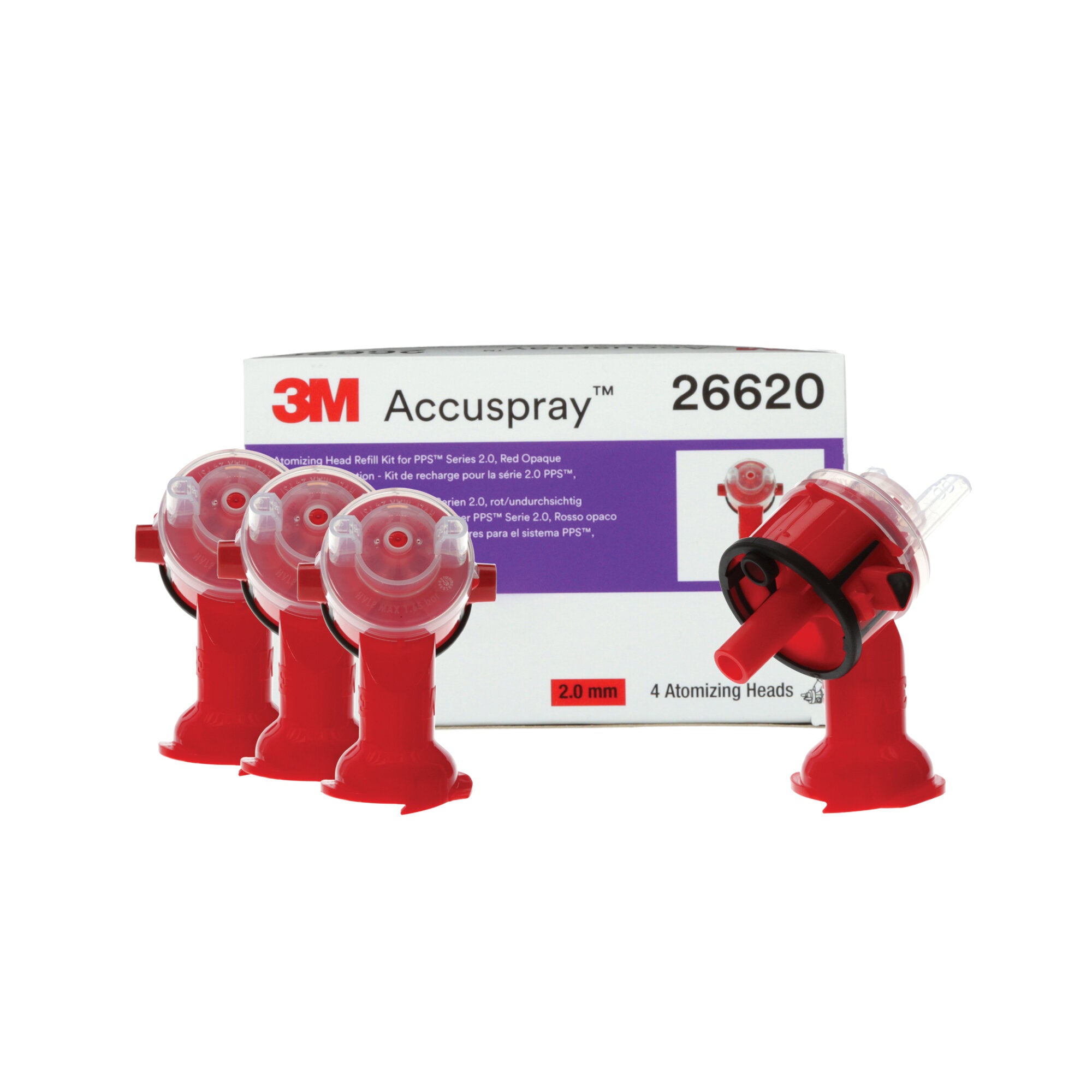 3M Accuspray Atomizing Head Refill Pack for 3M PPS Series 2.0,26620, Red, 2.0 mm Online Sale