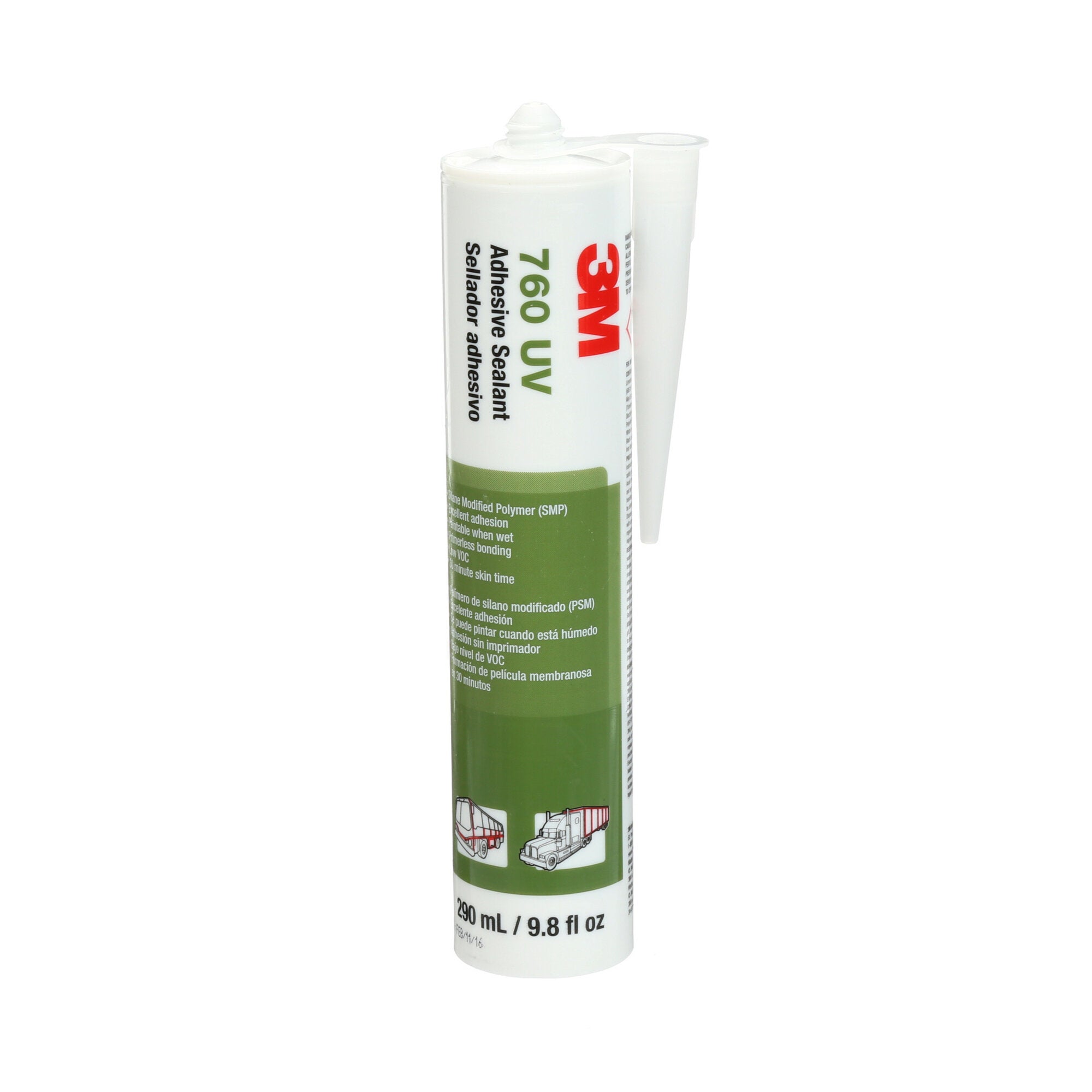 3M Adhesive Sealant 760 UV, Gray, 290 mL Cartridge