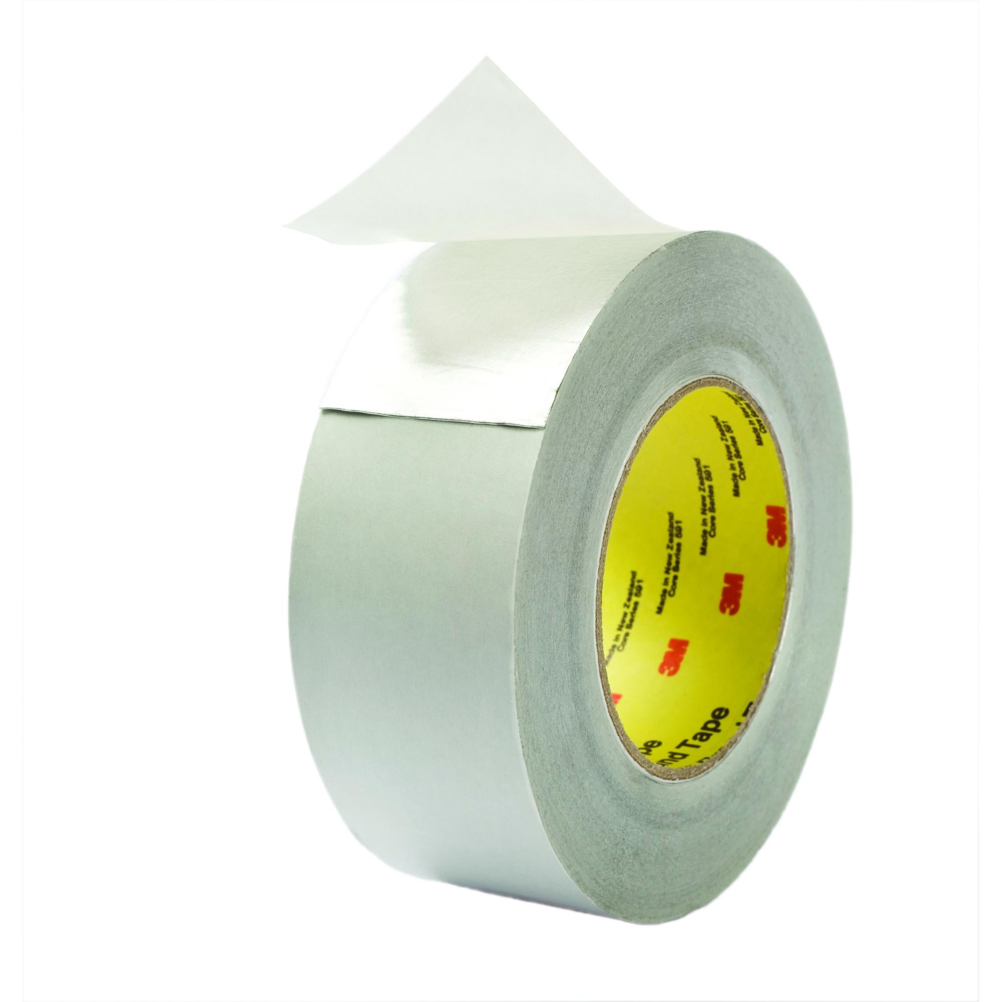3M Aluminum Foil Tape 427, Silver, 1 in x 60 yd, 4.6 mil, 48 rolls percase