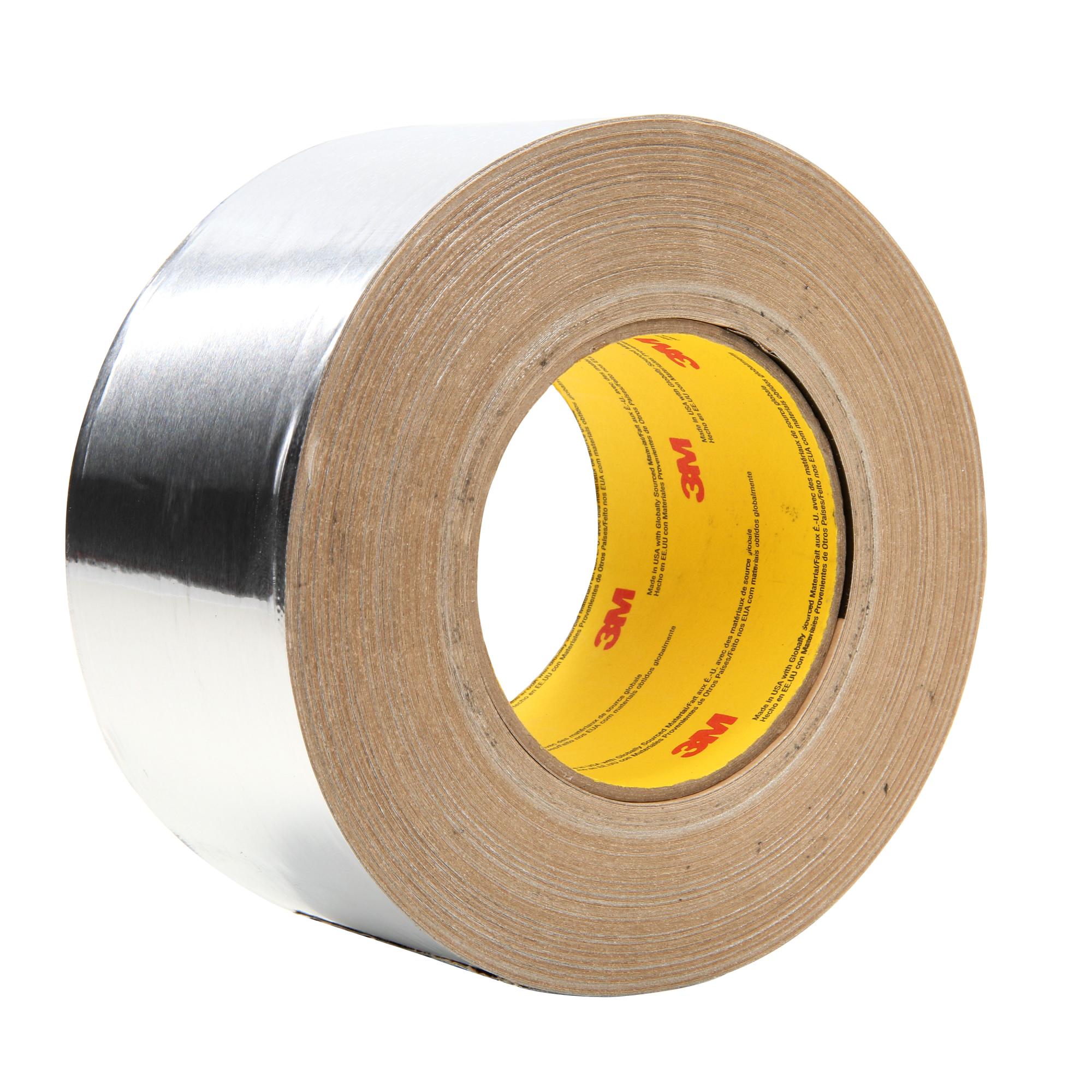3M Aluminum Foil Tape 439, Silver, 6 in x 60 yd, 3.1 mil, 4 rolls percase