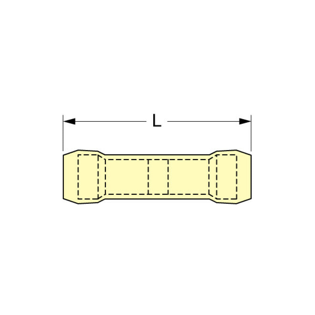 3M Butt Connector, Nylon Insulated w/Insulation Grip 12-10 AWG, 94790,63-NB Sale