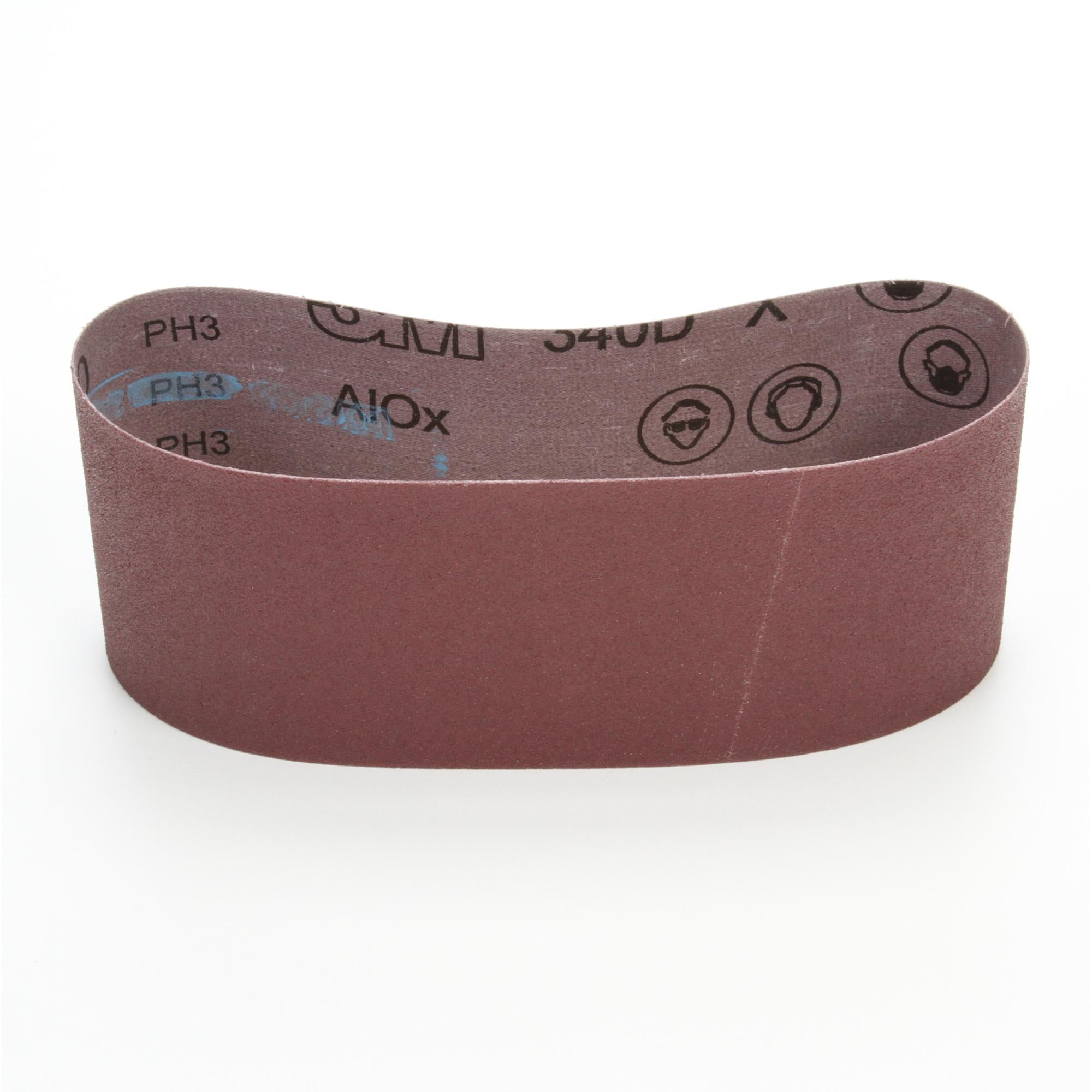 3M Cloth Belt 340D, 80 X-weight, 4 in x 24 in, Film-lok, Single-flex