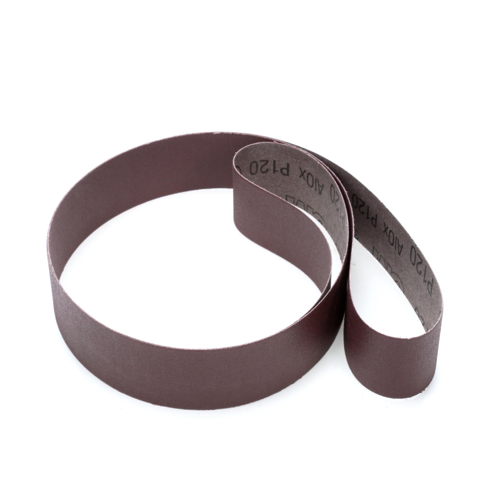 3M Cloth Belt 341D, P120 X-weight, 2 in x 72 in, Film-lok, Single-flex,25/Pac
