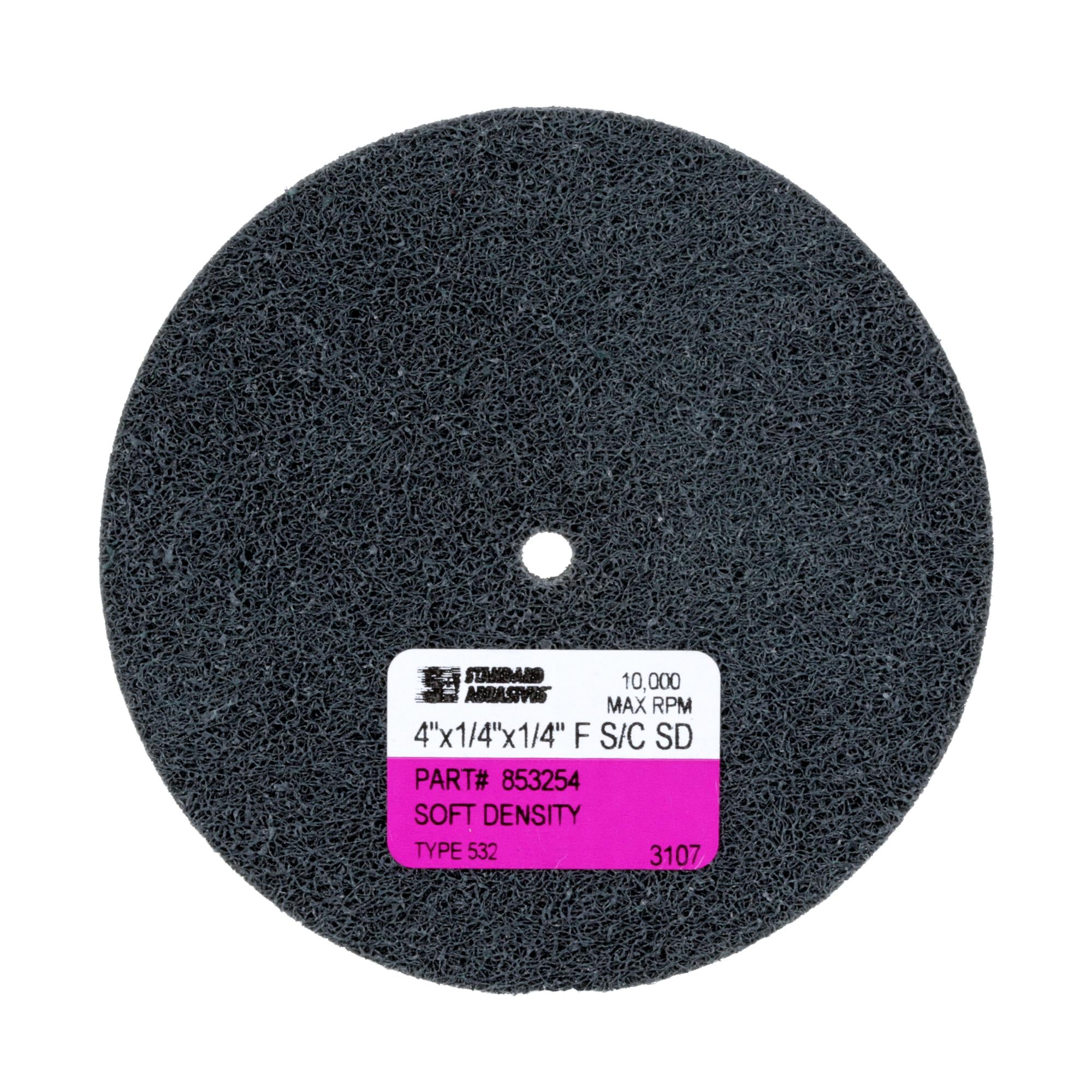 Standard Abrasives S/C Unitized Wheel 853254, 532 4 in x 1/4 in x 1/4in