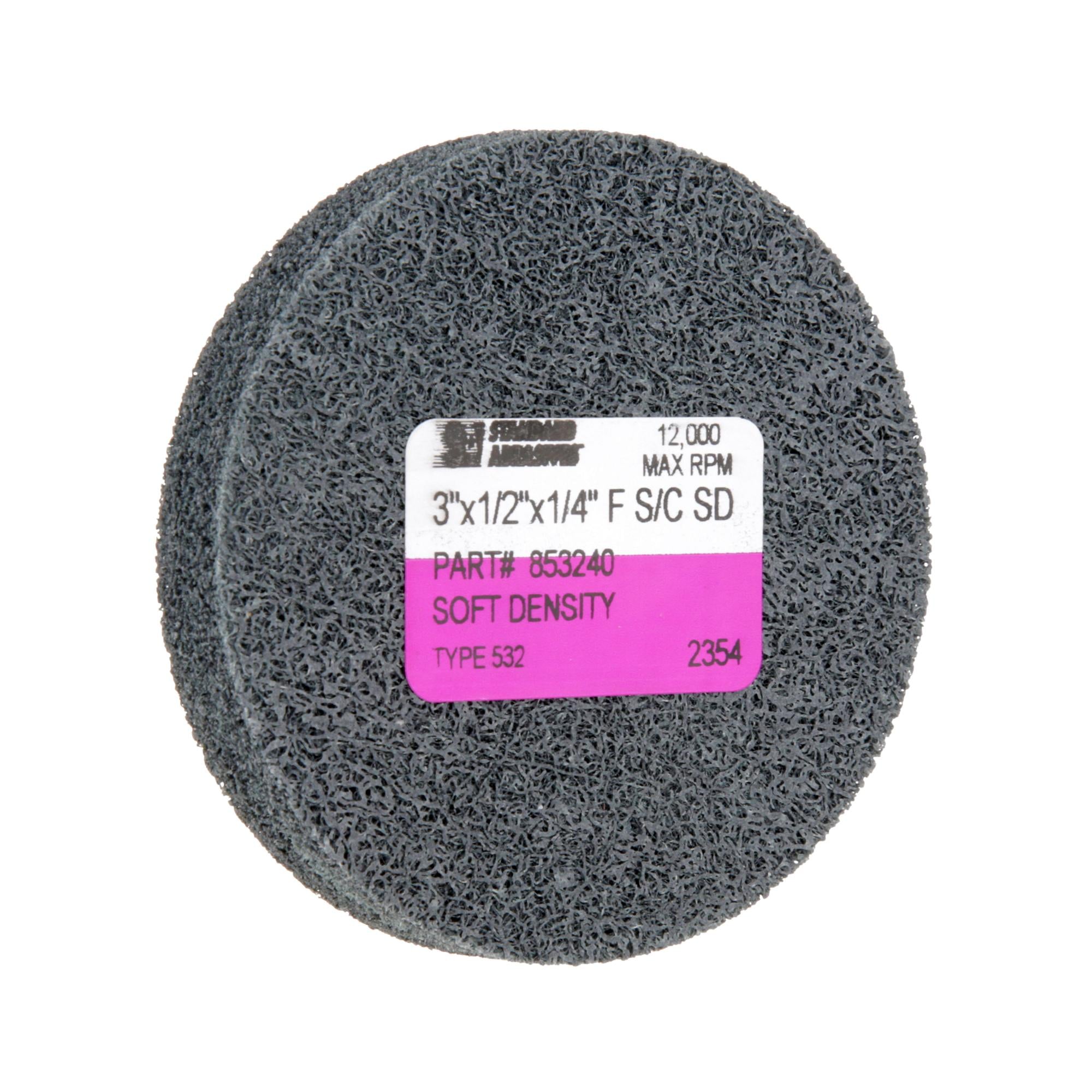 Standard Abrasives S/C Unitized Wheel 853240, 532 3 in x 1/2 in x 1/4in Online Sale