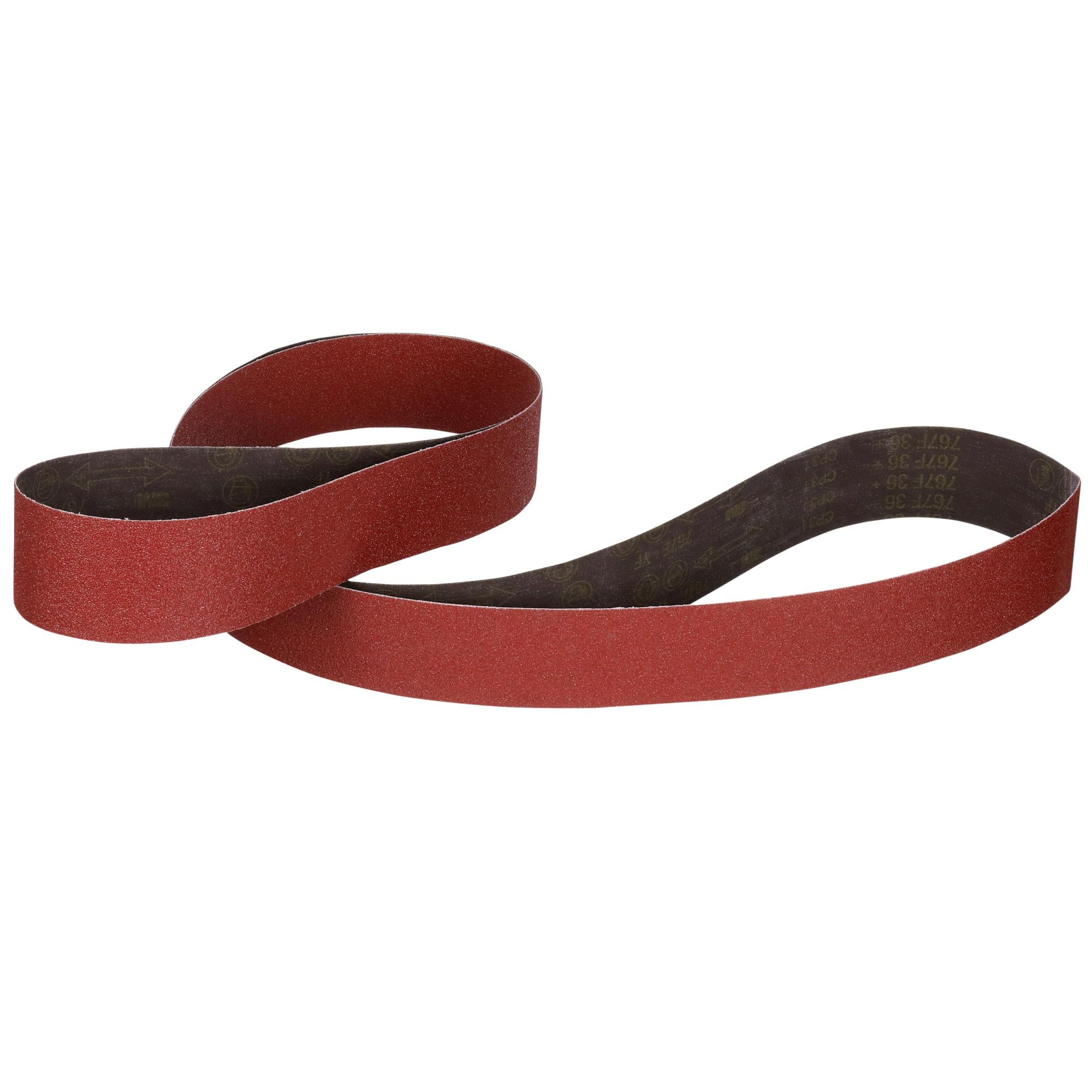 3M Cloth Belt 767F, 80+ YF-weight, 3 in x 132 in, Film-lok, Single-flex Hot on Sale