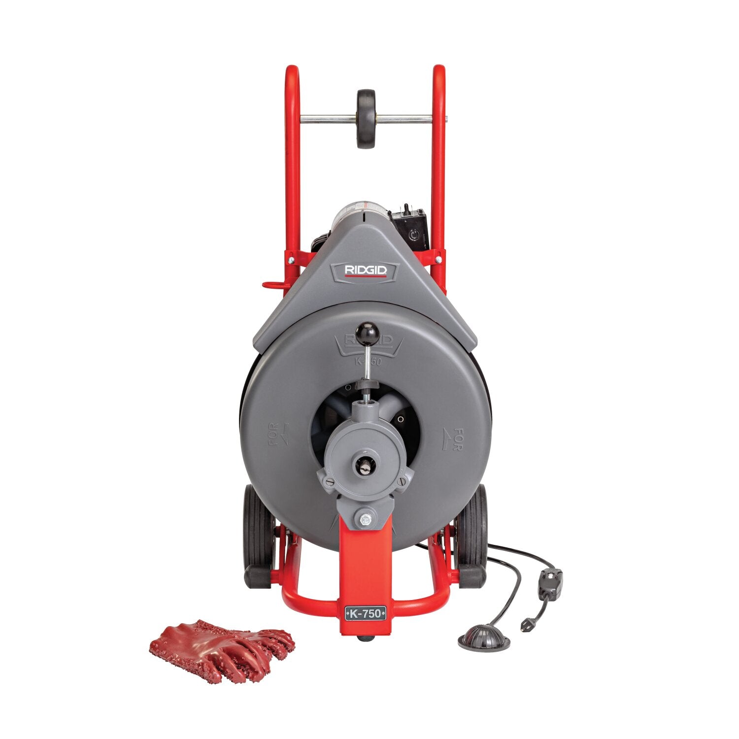 Ridgid 44212 Machine with One Pair of Gloves, w/C-100 AUTOFEED, Standard 3/4″ (20 mm) Tool Set, and: C-100, 100′ (30.5 mm) x 3/4″ (20 mm) Cable