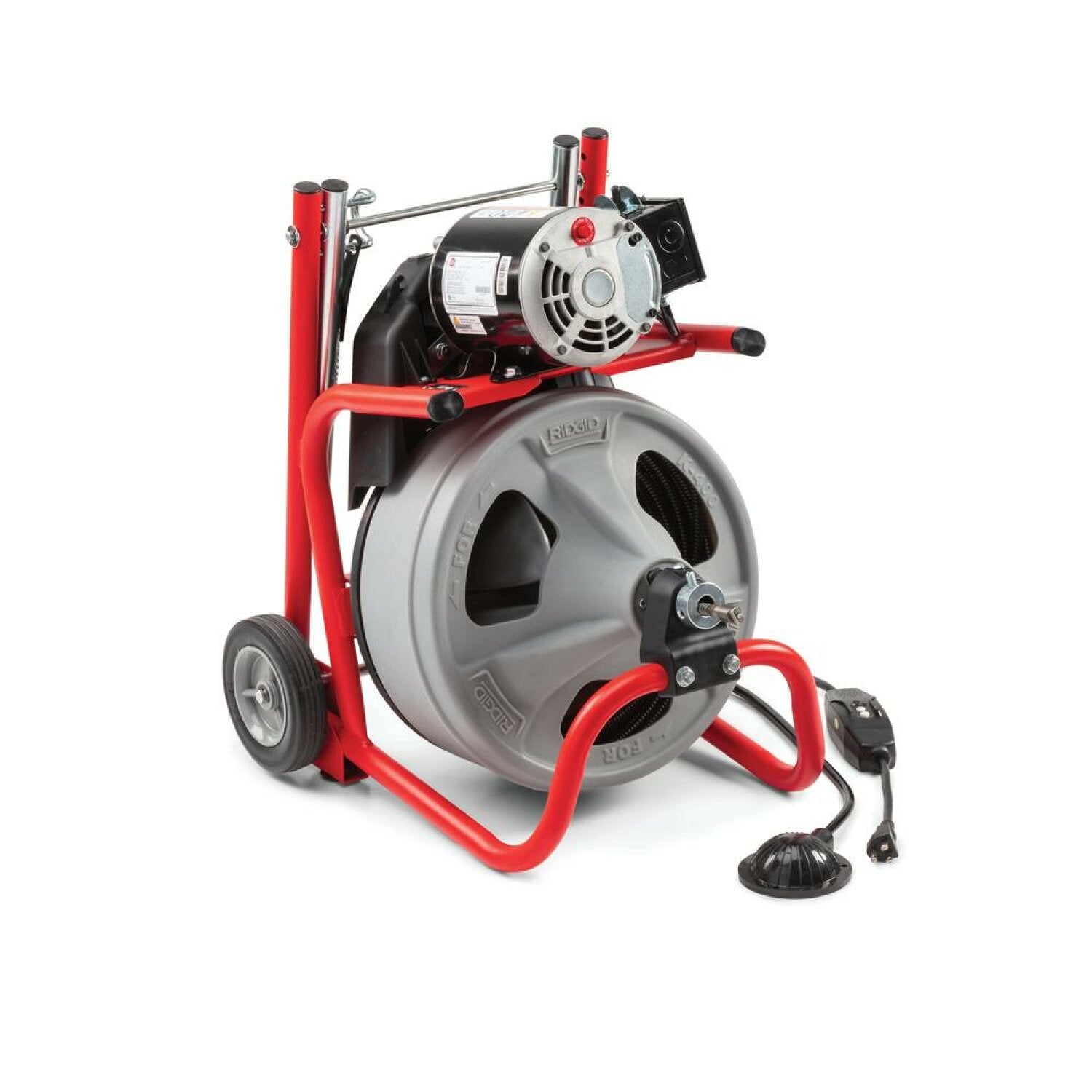 Ridgid 52363 K-400 Machine with Gloves & Std. Equipment: C-32 IW 3/8″ x 75′ (10 mm x 23 m) Solid Core (Integral Wound) Cable, T-260 Tool Set