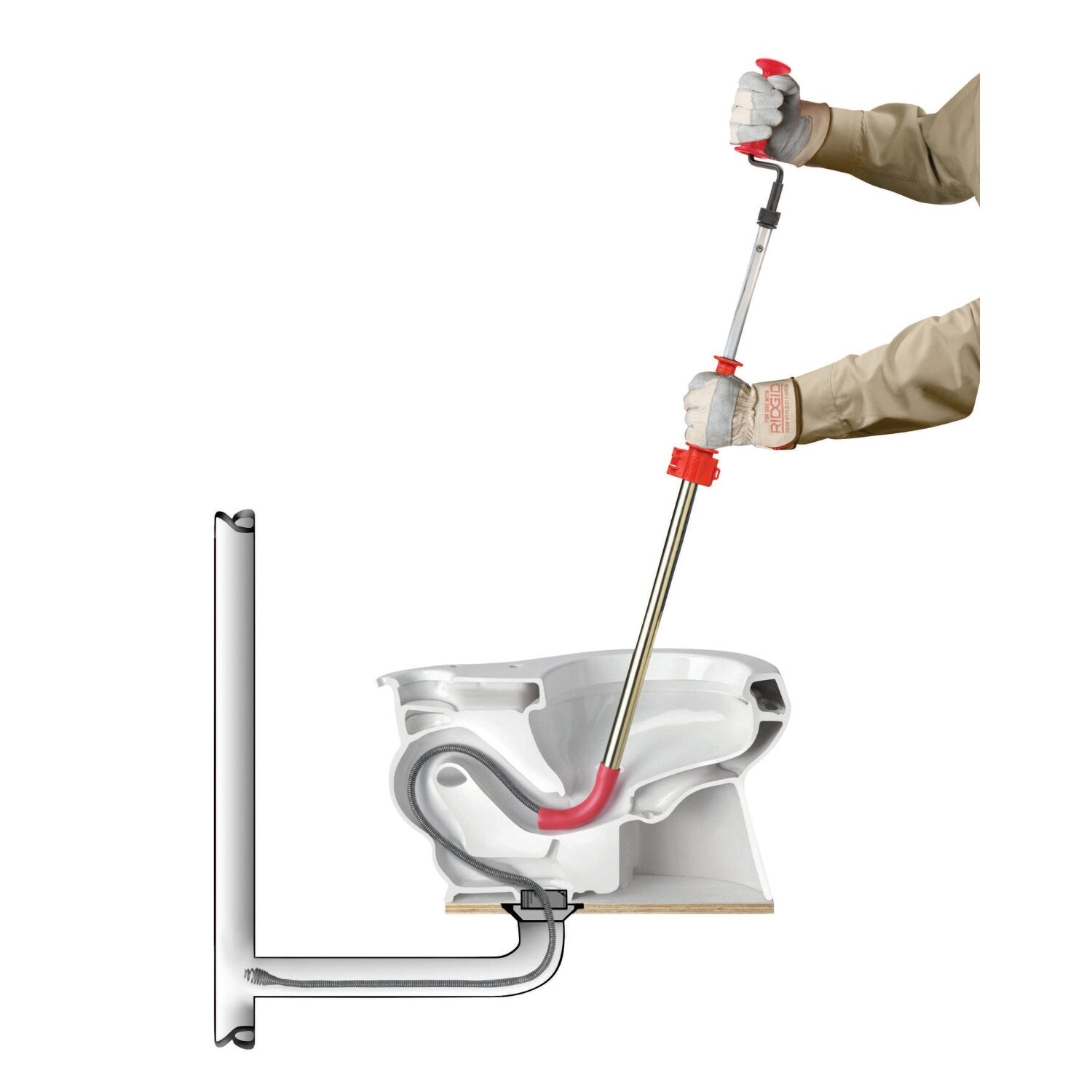 Ridgid 56658 K-6P | 6′ Toilet Auger w/Bulb Head