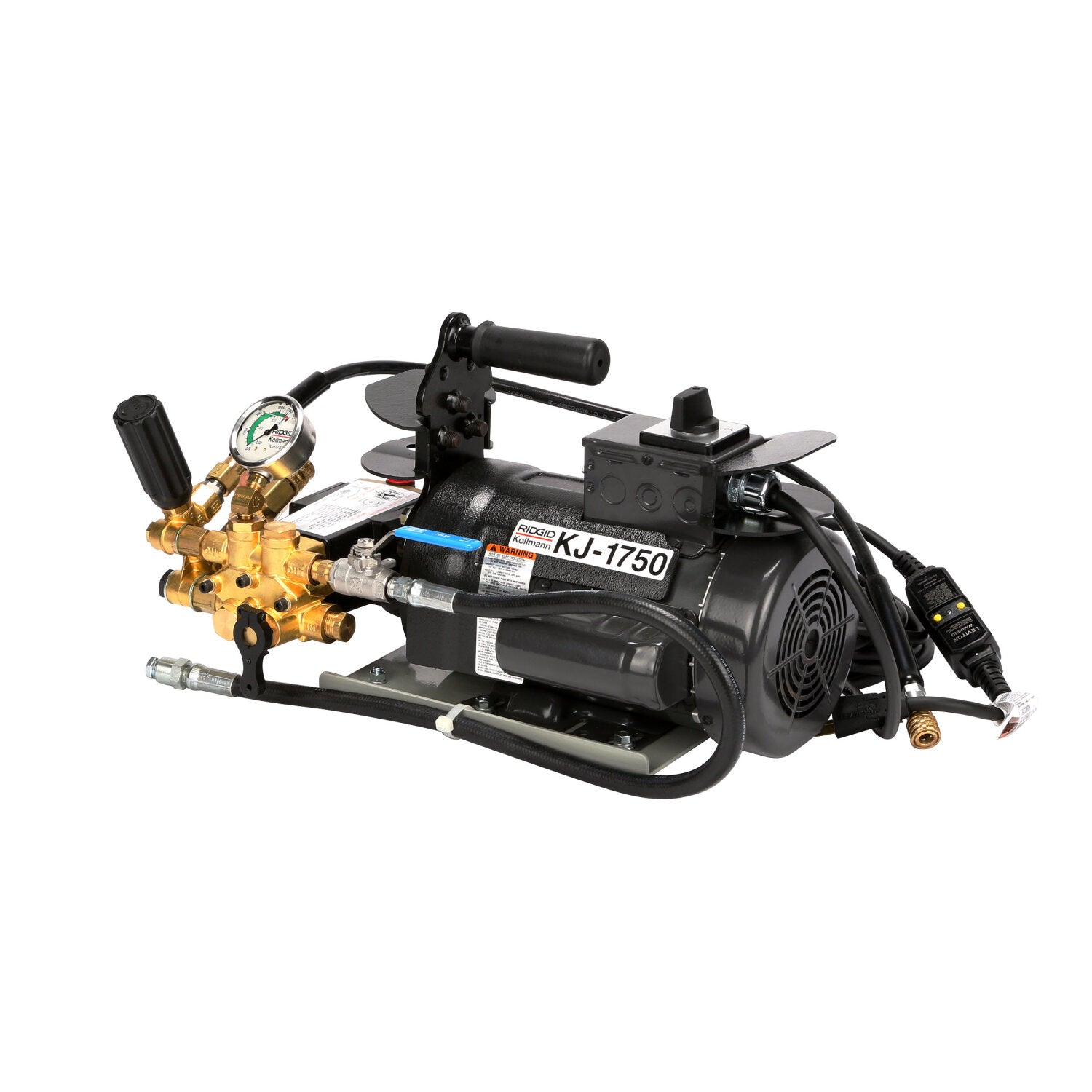 Ridgid 62687 KJ-1750 Jetter with Dual Pulse: H-41, H-42, and H-44 1/8″ NPT Nozzles, H-51 and H-52 1/4″ NPT Nozzles, 50′ x 1/8″ (15.2 m x 3.2 mm) Sink Trap Hose, Nylon Storage Bag