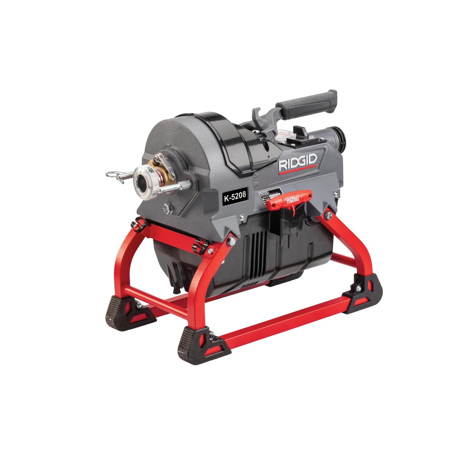 Ridgid 64678 K-5208, 115V 60Hz Machine with guide hose, qty: 4 C-11 cables, sectional cable carrier, toolbox (w/cutters) kit & transport cart