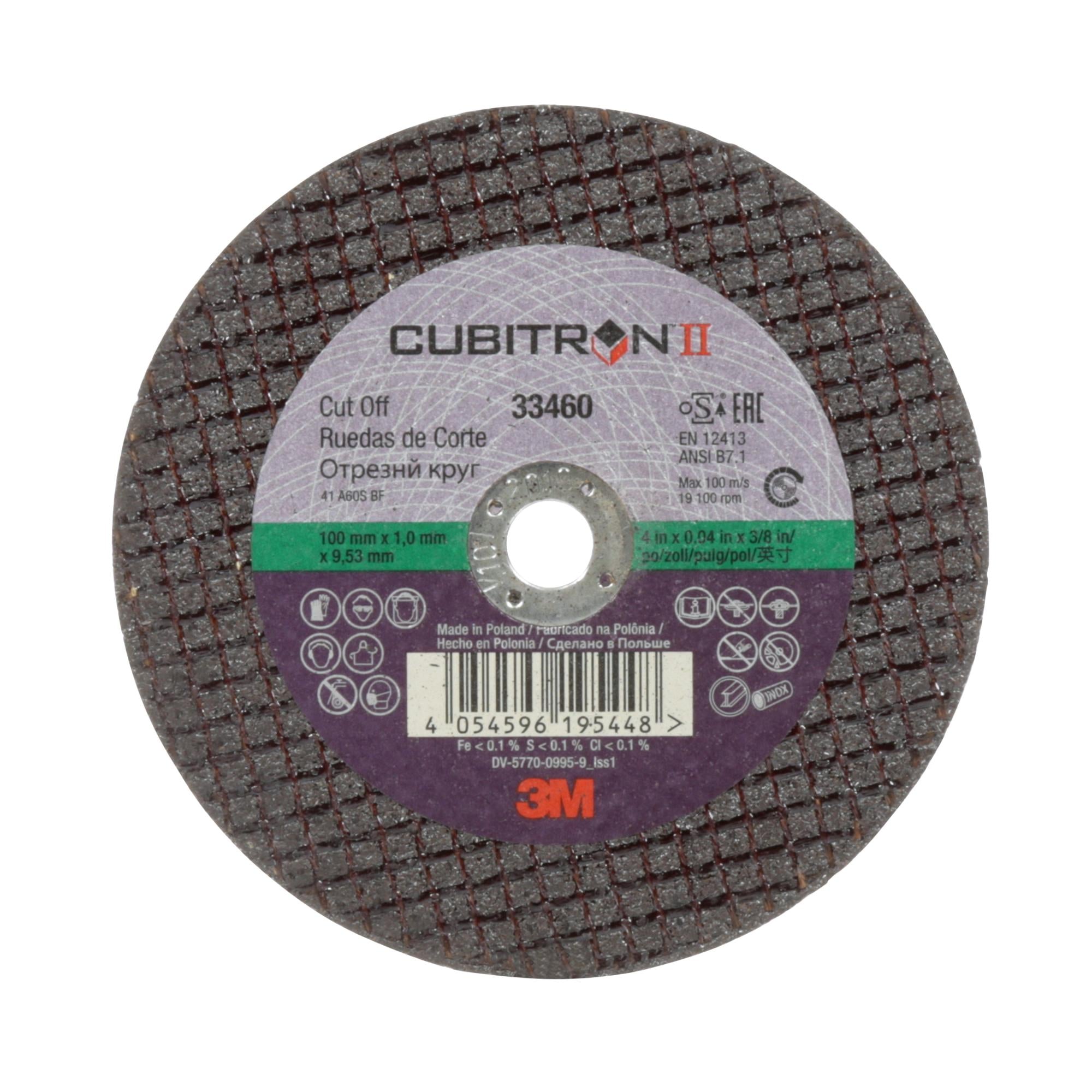 3M Cubitron II Cut-Off Wheel, 33460, 100 mm x 1 mm x 9.53 mm Sale