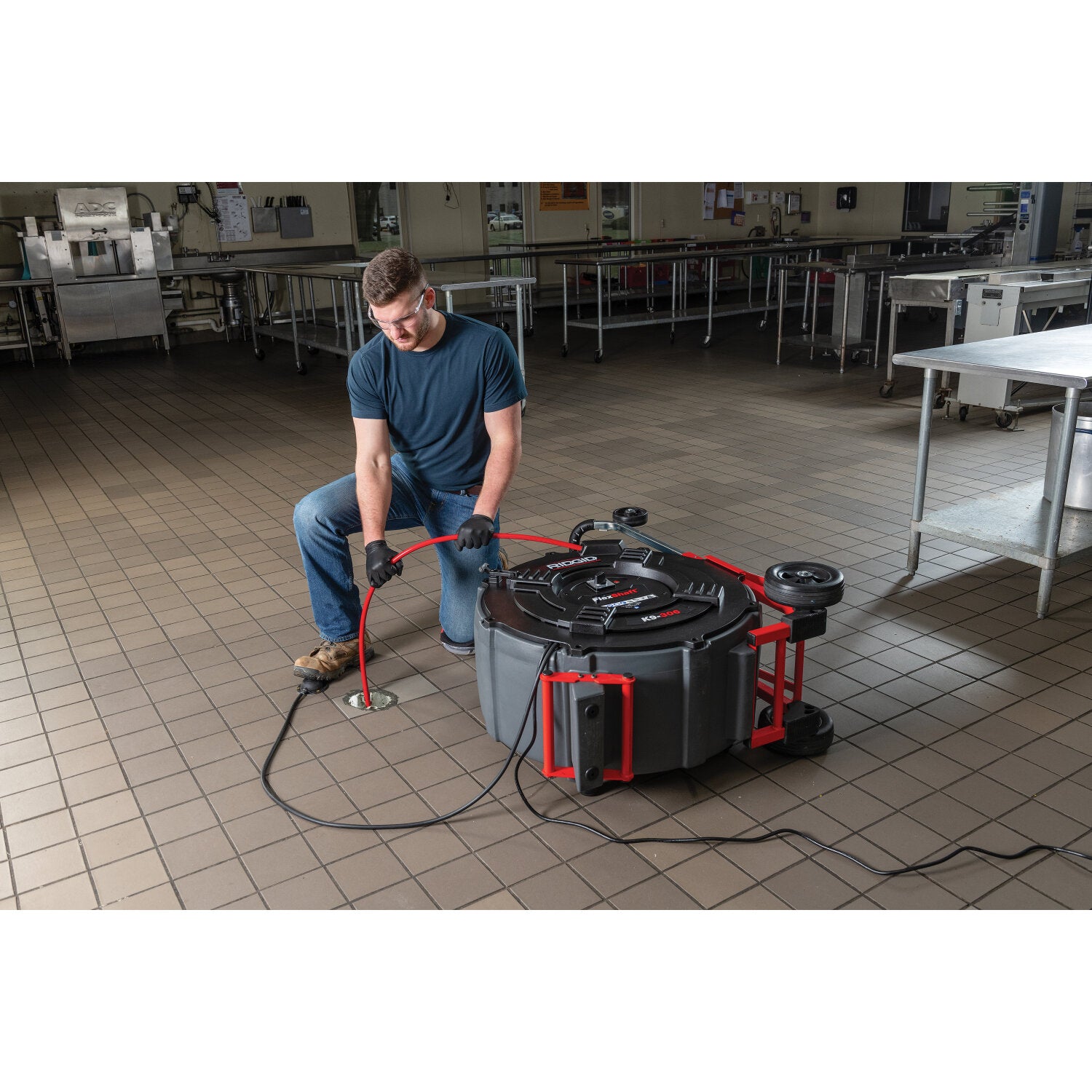 Ridgid 66593 FlexShaft, K9-306 for 3 – 6″ Pipes; Includes: 125′ 3/8″ cable and kit