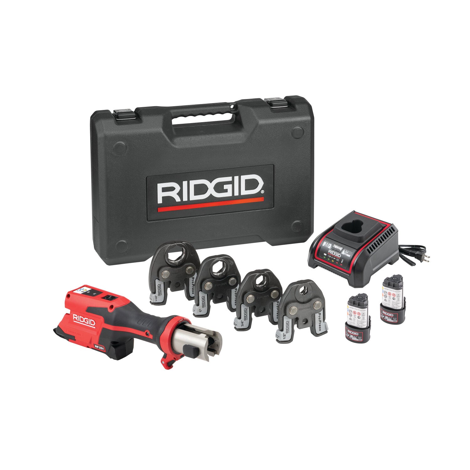 Ridgid 78148 RP 251 Press Tool Battery Kit with ProPress Jaws (1/2″-1 1/4″)