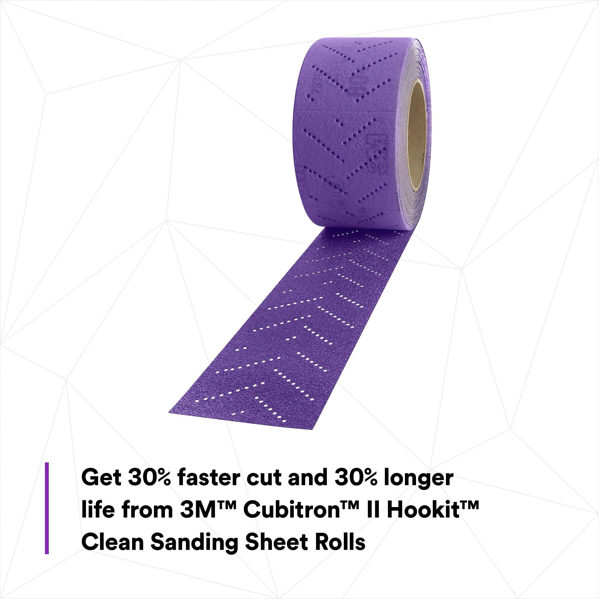 3M Cubitron II Hookit Clean Sanding Sheet Roll, 34445, 150+ grade, 70mm x 12 m Sale