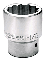 1″ Dr. Wright 1-11/16″ – 12 Pt. Standard Socket (8154WR)