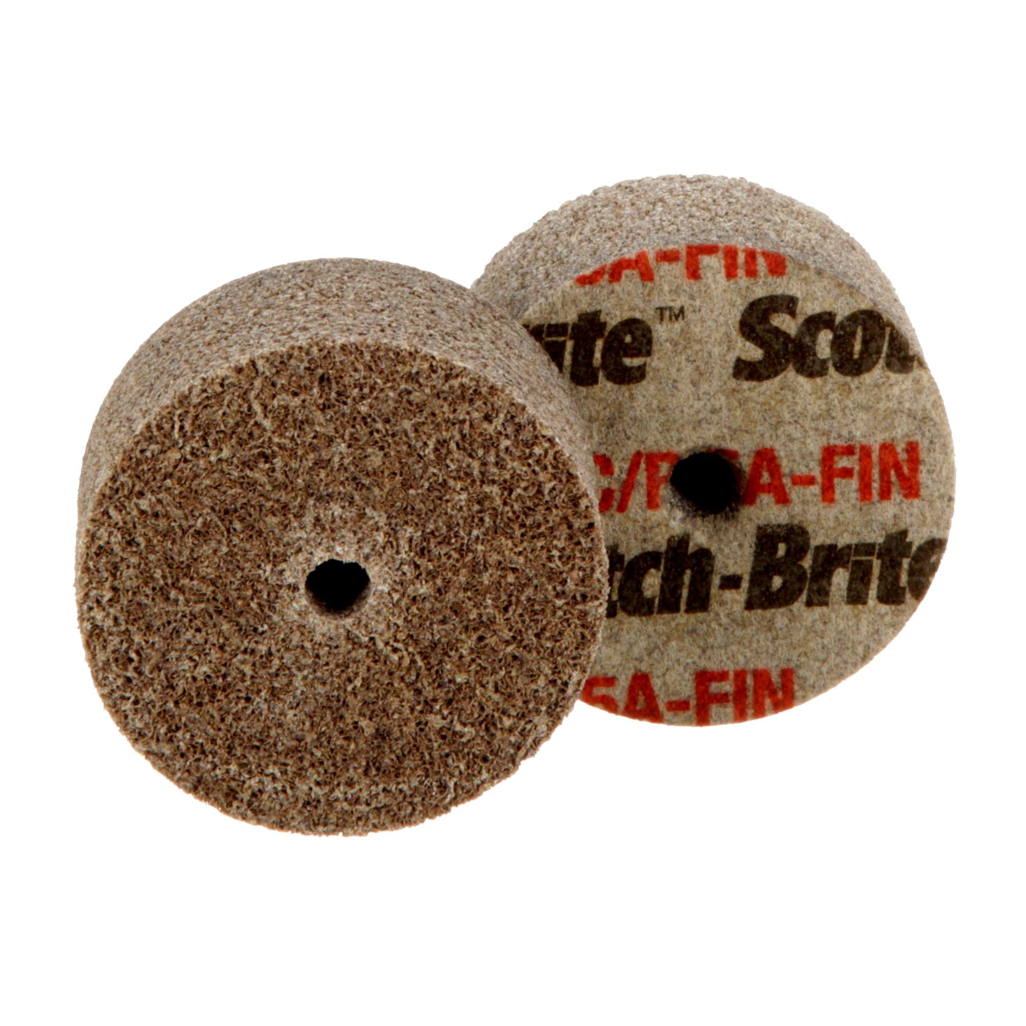 Scotch-Brite Cut and Polish Unitized Wheel, CP-UW, 5A Fine, 2 in x 1 inx 1/4 in