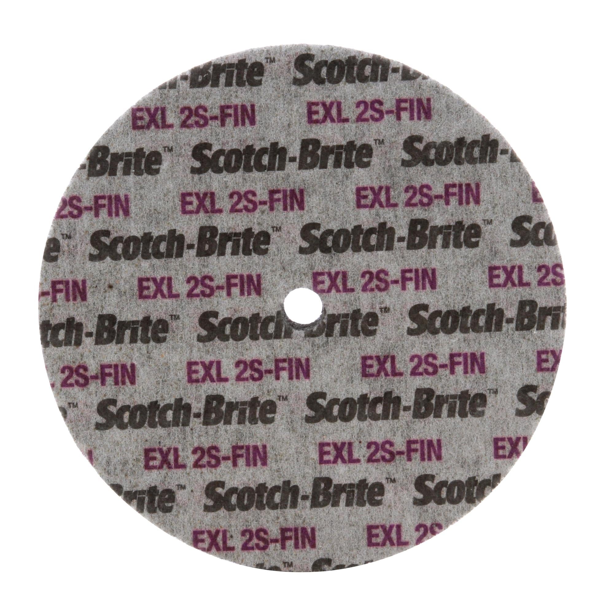 Scotch-Brite EXL Unitized Wheel, XL-UW, 2S Fine, 6 in x 1/4 in x 3/4in