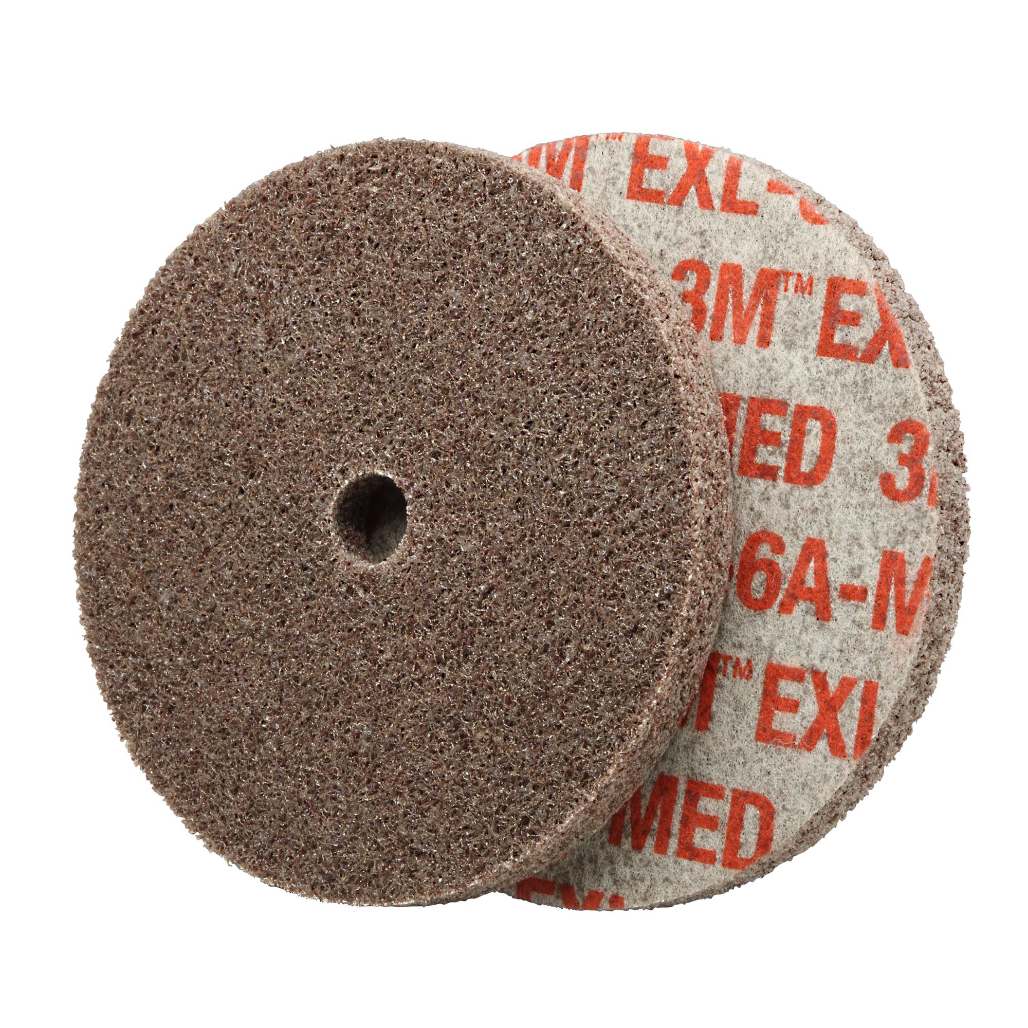 Scotch-Brite EXL Unitized Wheel, XL-UW, 6A Medium, 1-1/2 in x 1/4 in x1/8 in