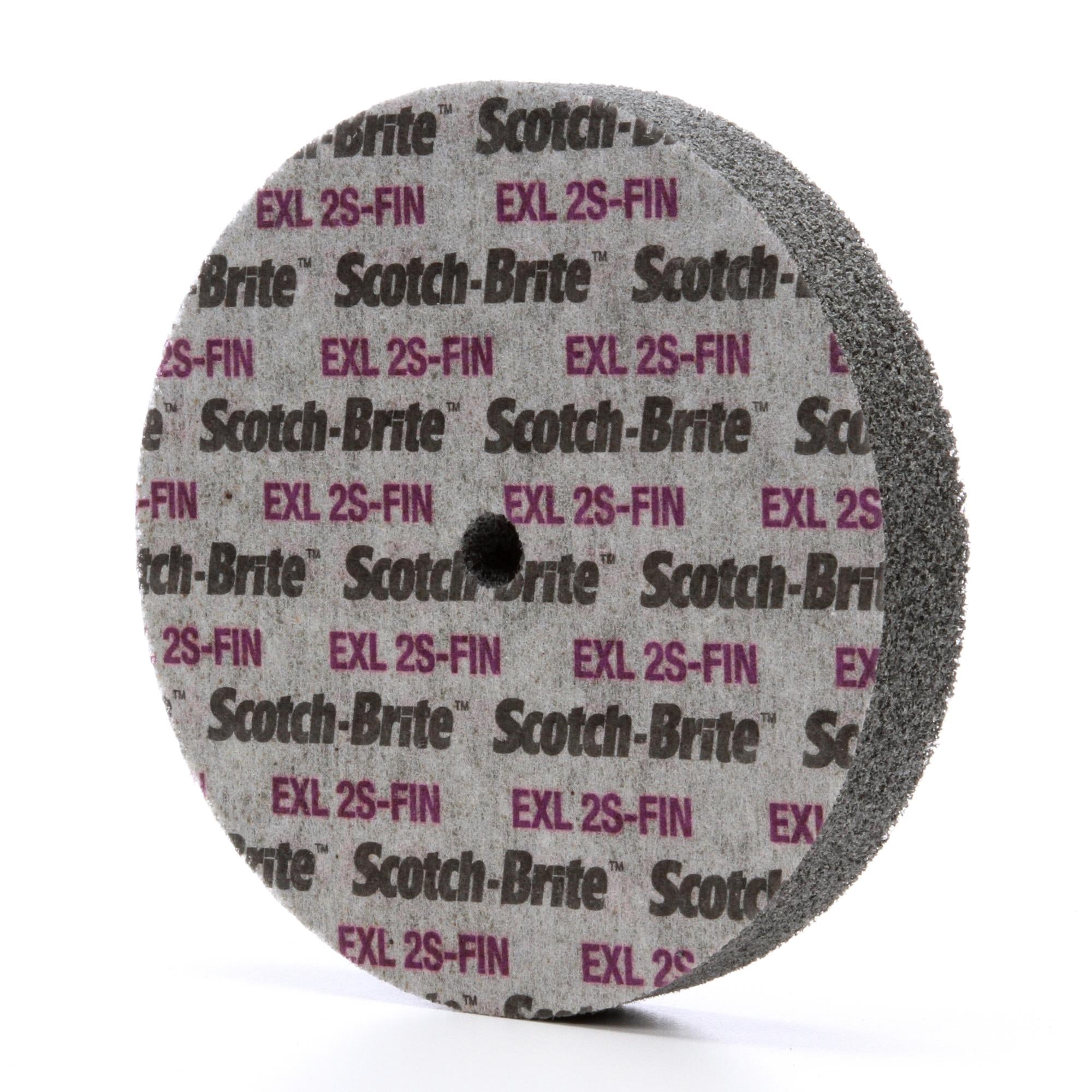 Scotch-Brite EXL Unitized Wheel, XL-UW, 2S Fine, 6 in x 1 in x 1/2 in Fashion
